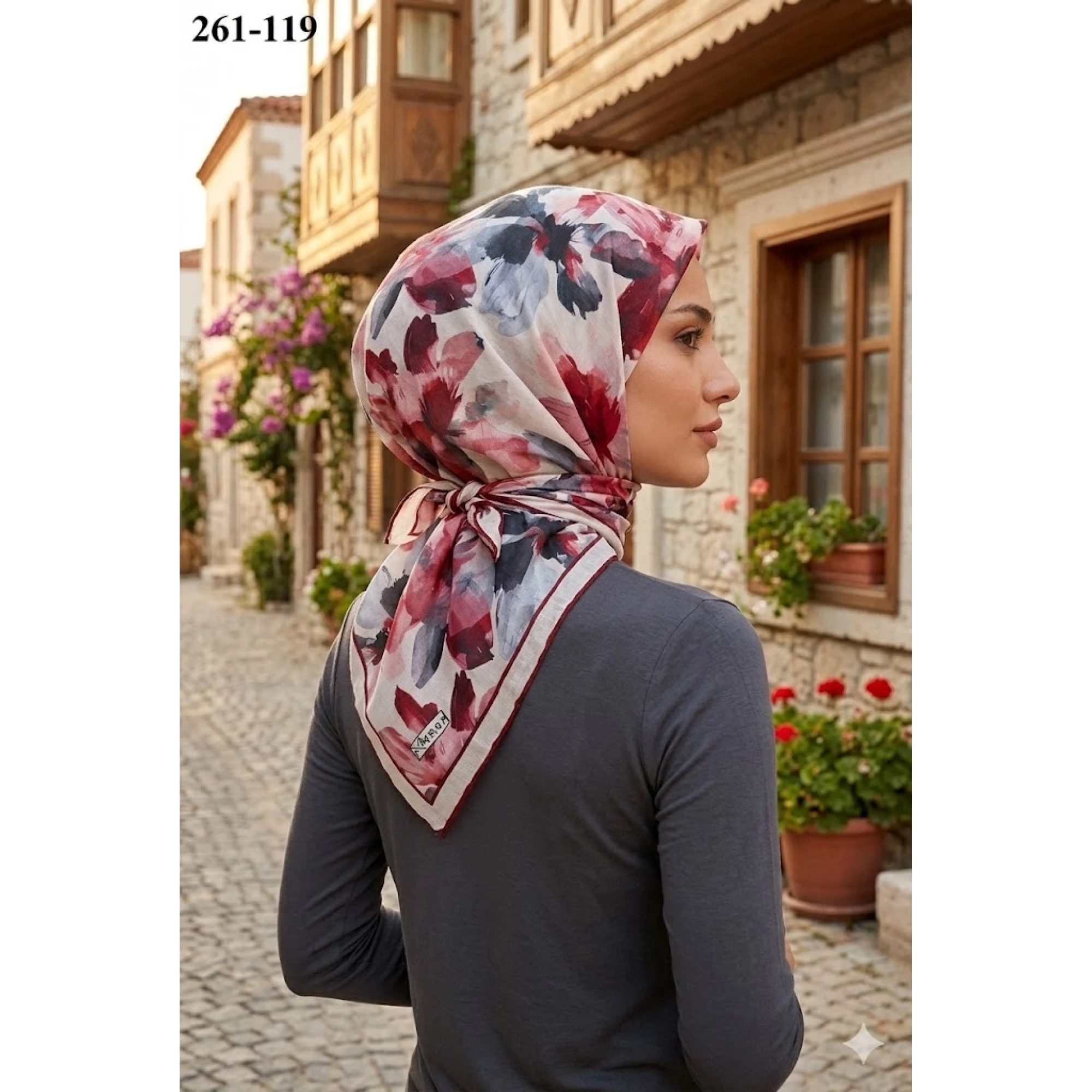 Moon Scarf Soft Pamuk Eşarp 261-119