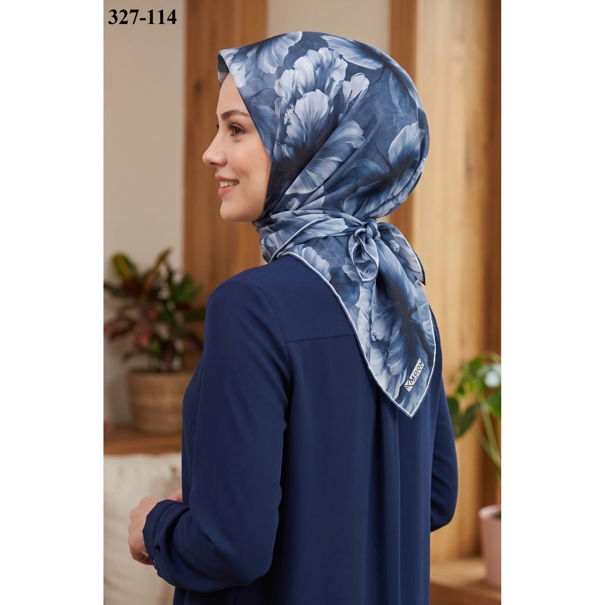 MoonScarf Soft Pamuk Eşarp (Gri) 327-114