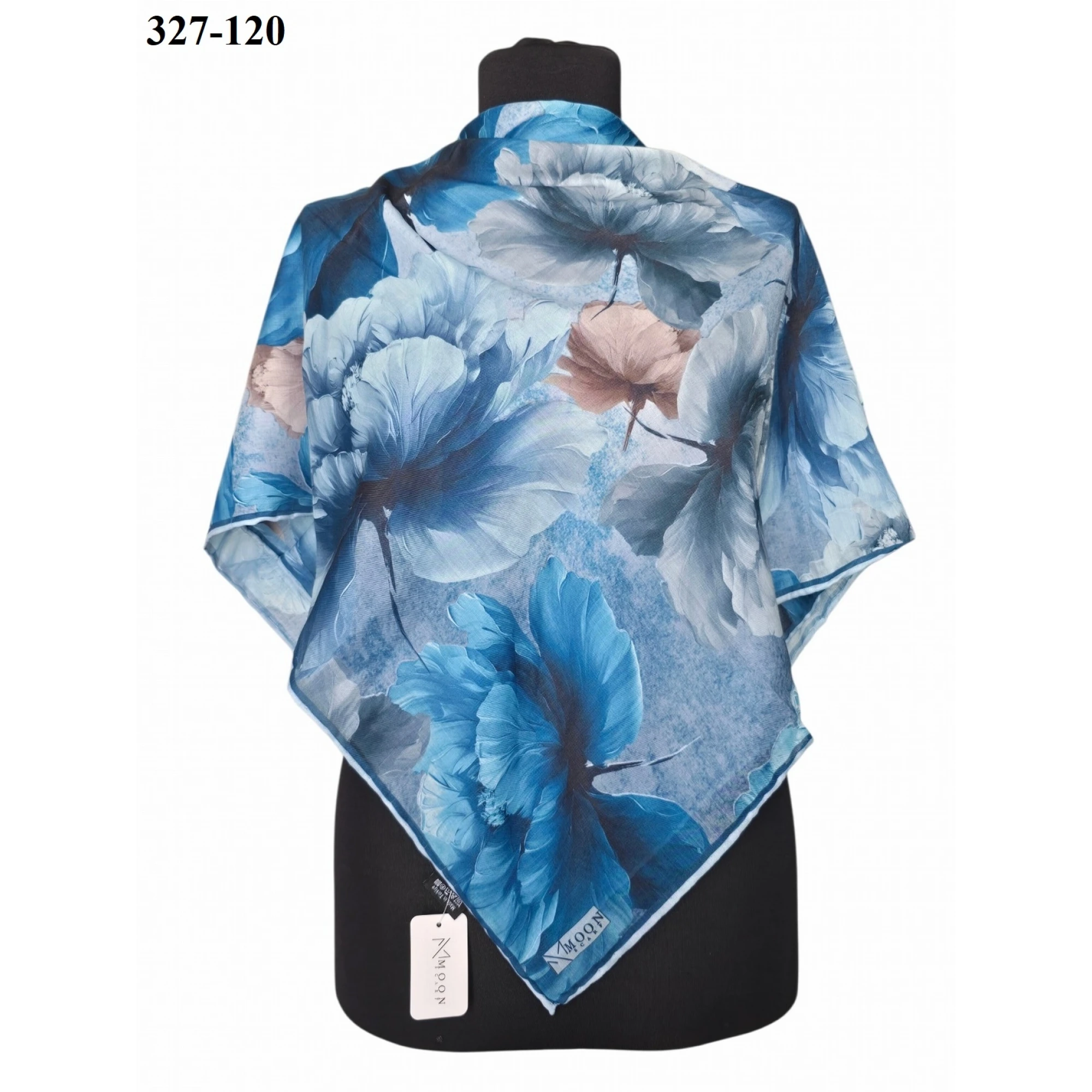 MoonScarf Soft Pamuk Eşarp (Mavi) 327-120