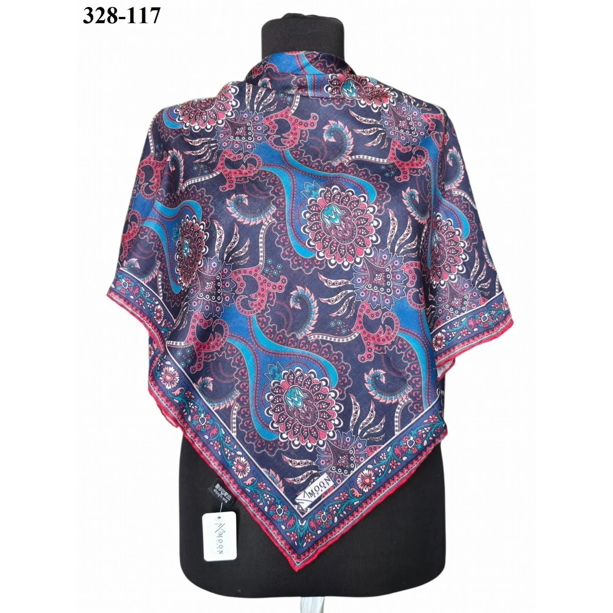 MoonScarf Soft Pamuk Eşarp (Lacivert) 328-117