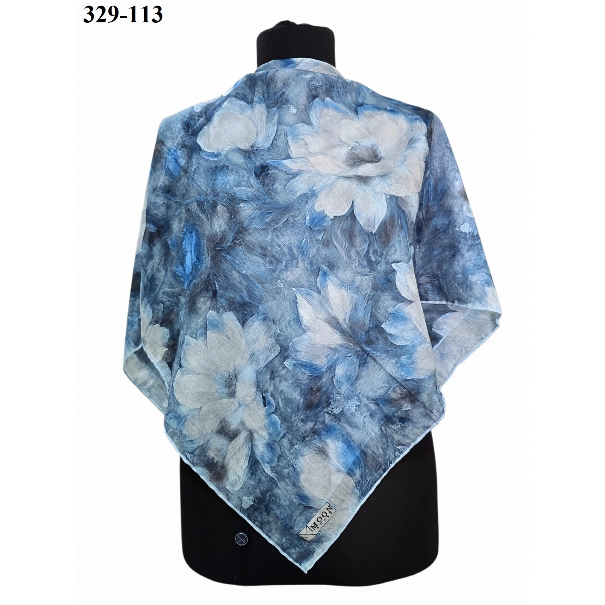 MoonScarf Soft Pamuk Eşarp (Mavi) 329-113