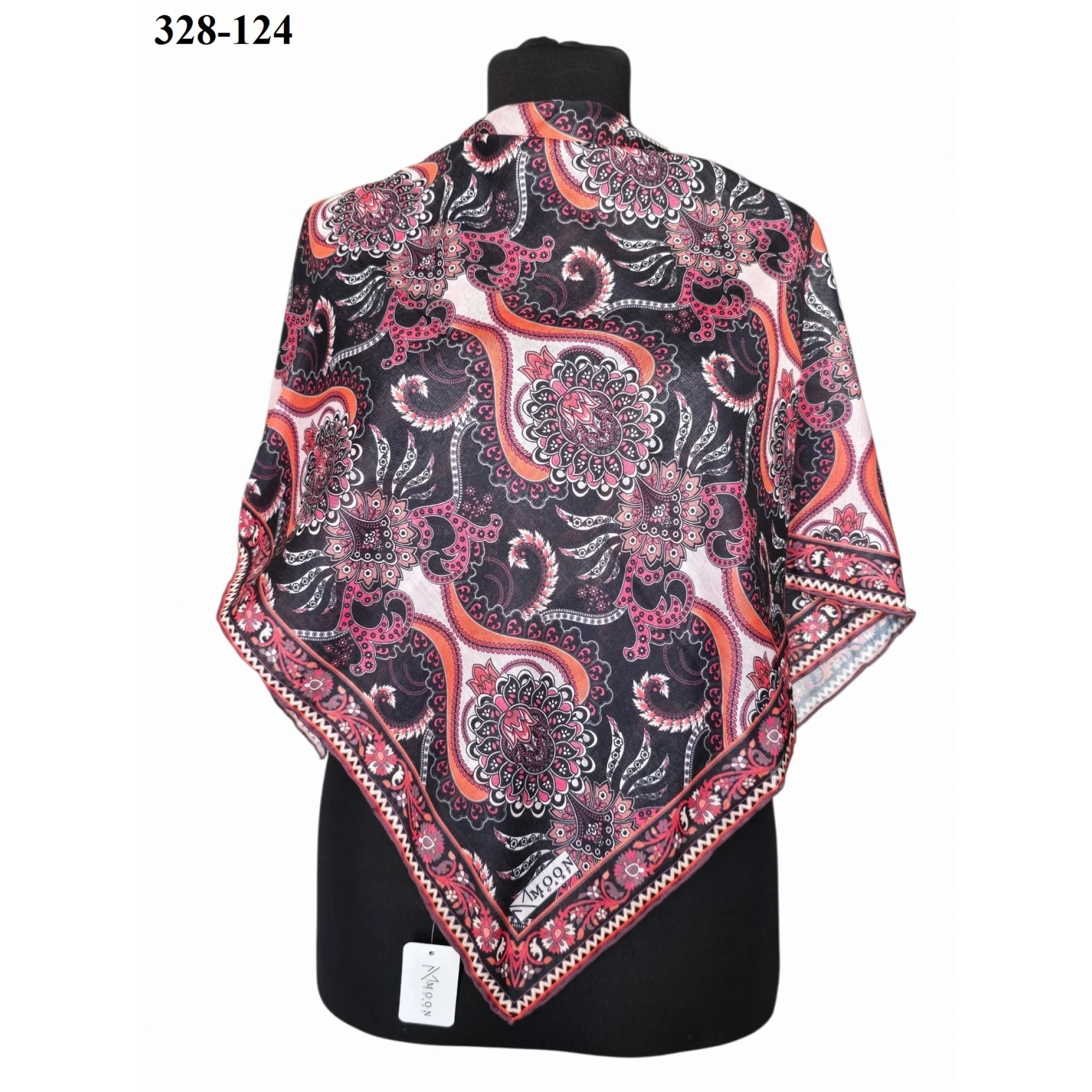 MoonScarf Soft Pamuk Eşarp (Siyah) 328-124