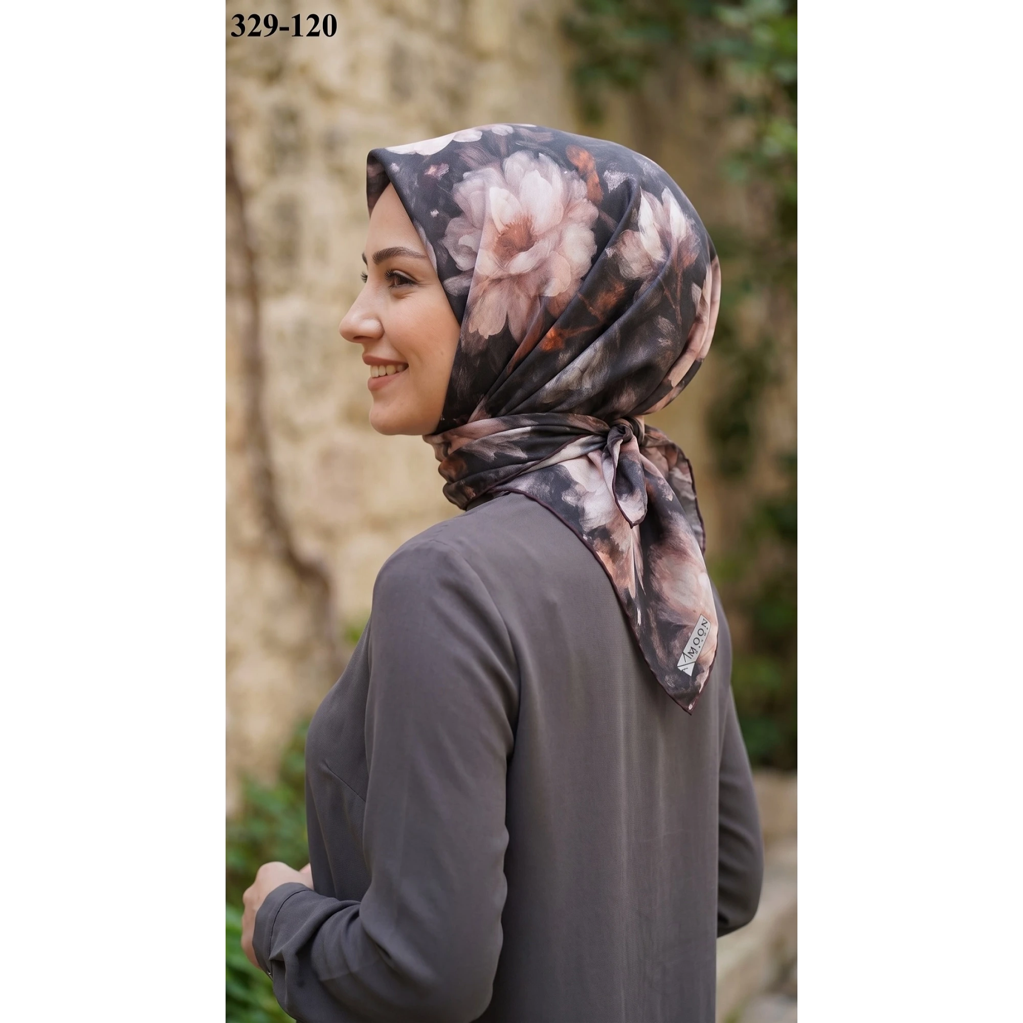 MoonScarf Soft Pamuk Eşarp (Siyah) 329-120