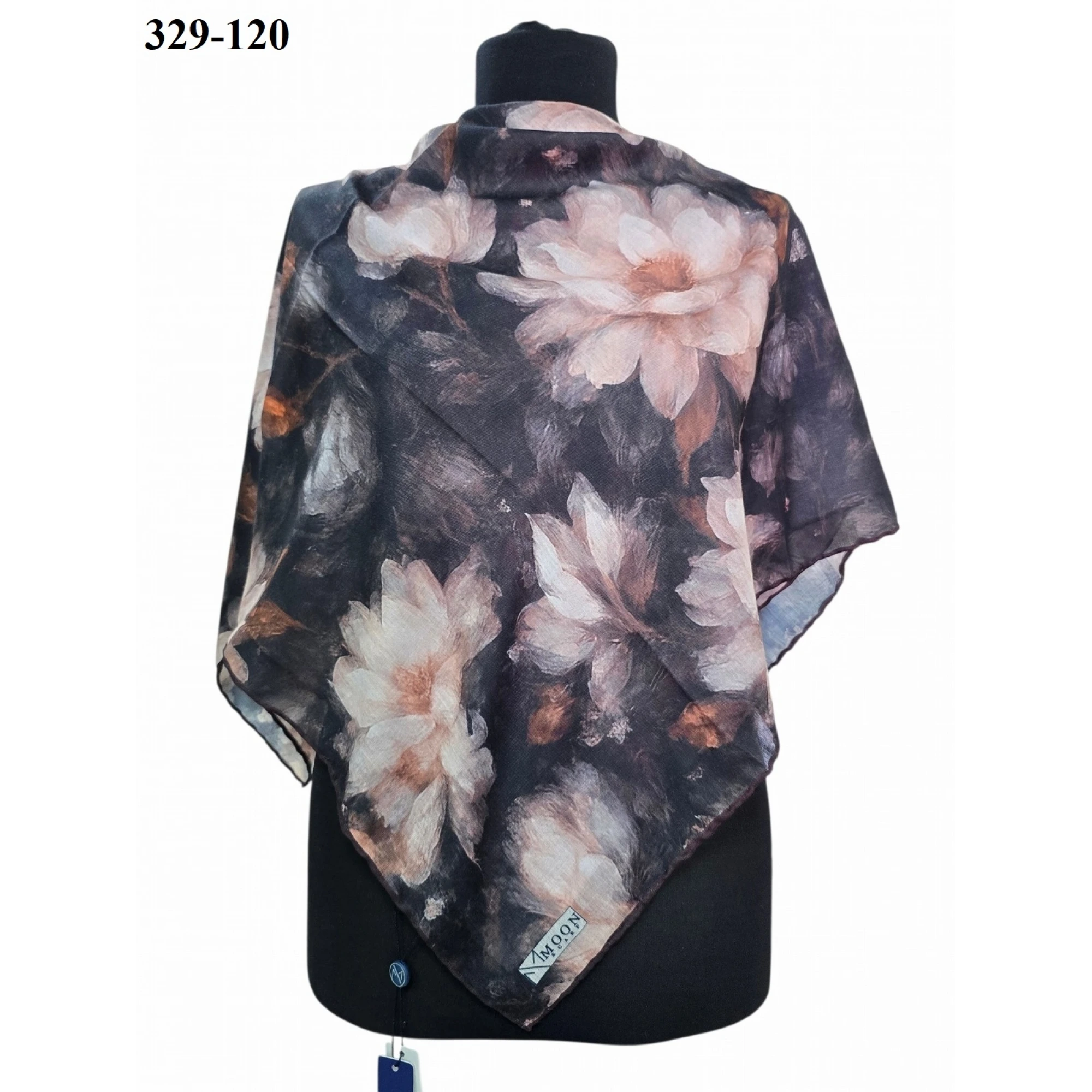 MoonScarf Soft Pamuk Eşarp (Siyah) 329-120