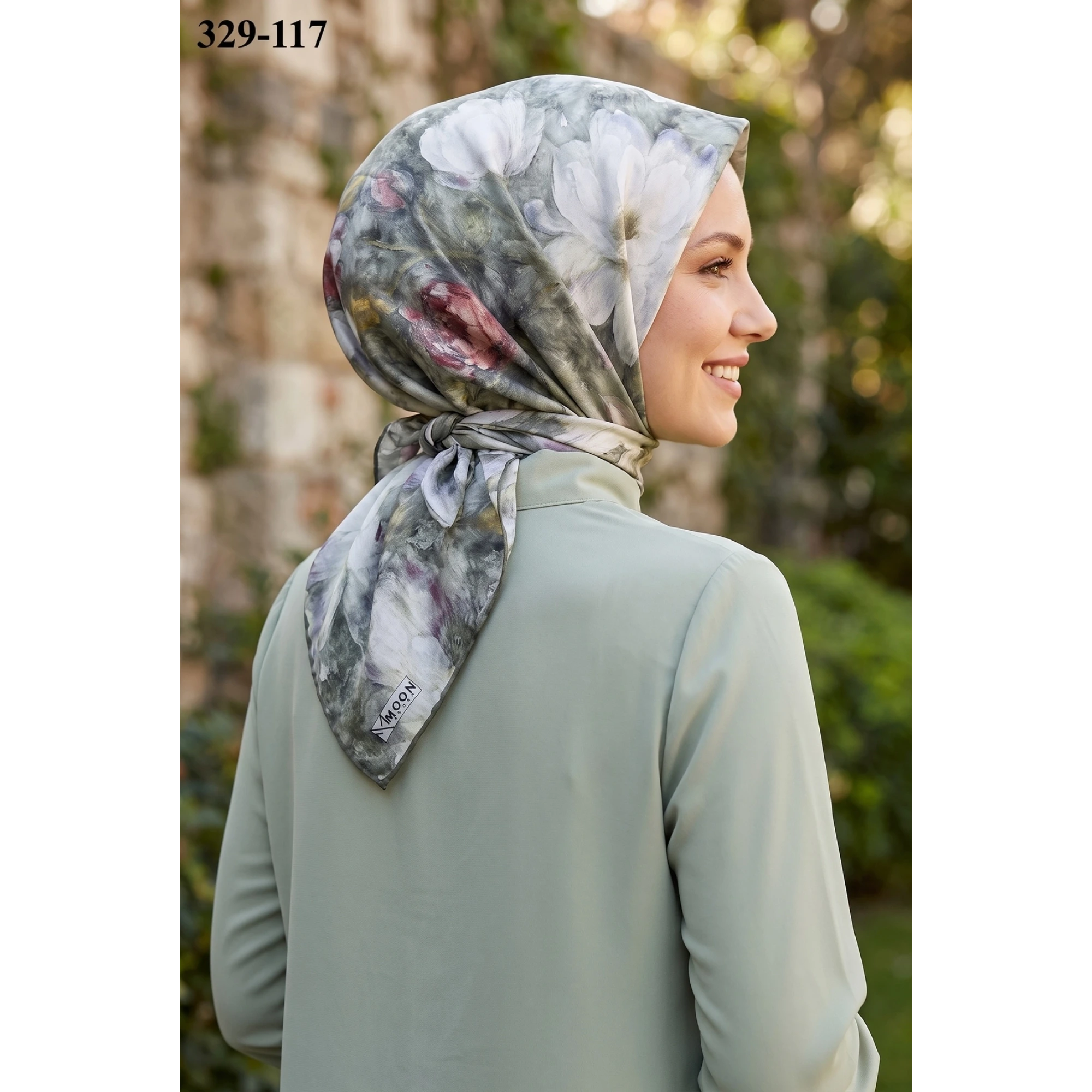 MoonScarf Soft Pamuk Eşarp (Yeşil) 329-117