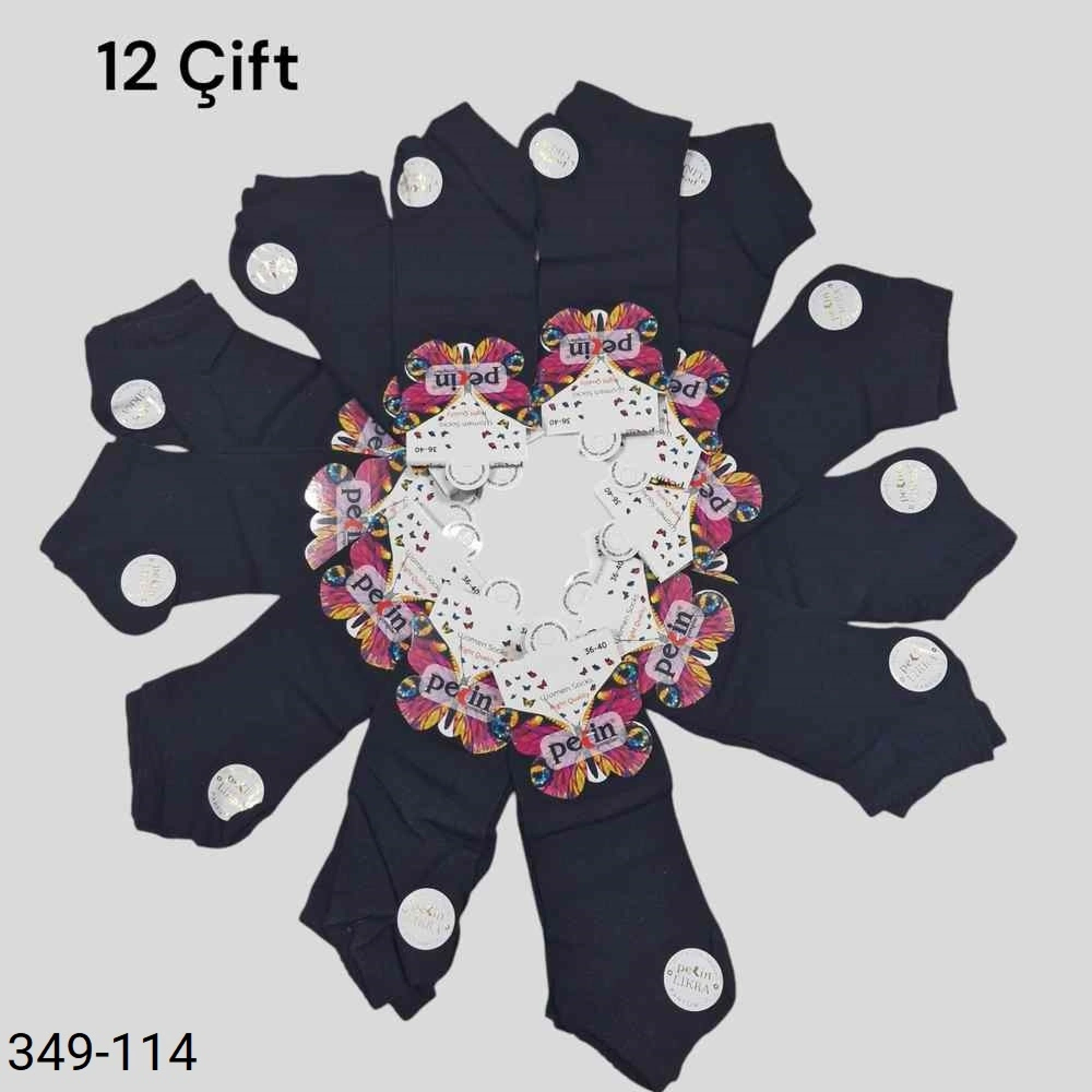 Pelin Bayan Patik Çorap Parfümlü (12 Çift ) 349-114