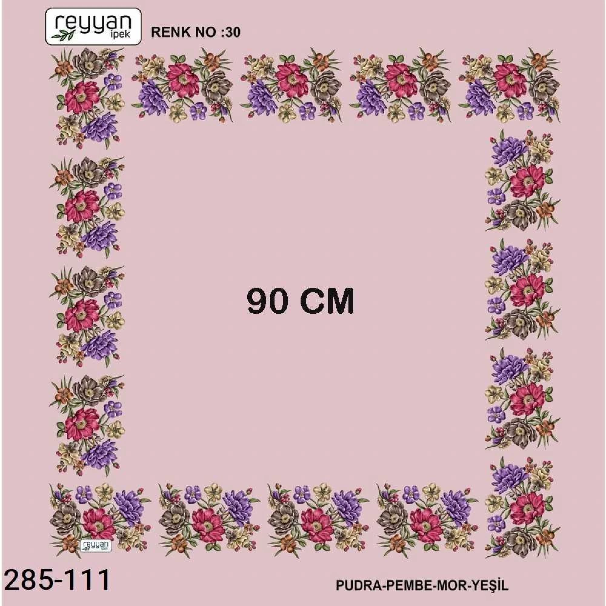 Reyyan İpek 90 CM İçi Boş Oyalık Yazma 285-111