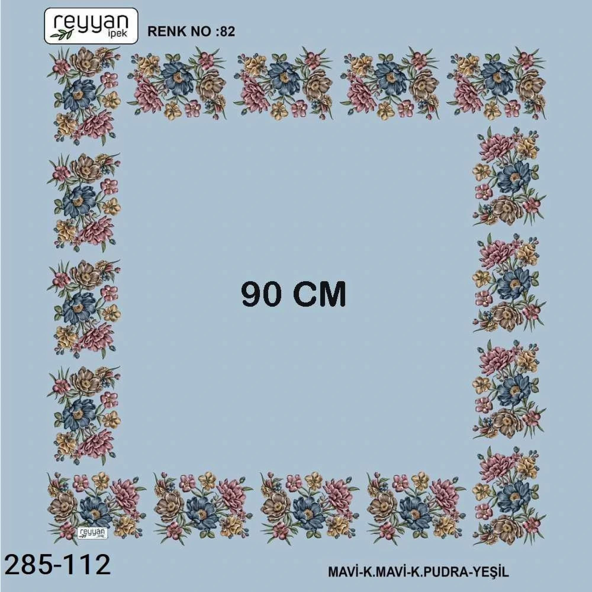 Reyyan İpek 90 CM İçi Boş Oyalık Yazma 285-112