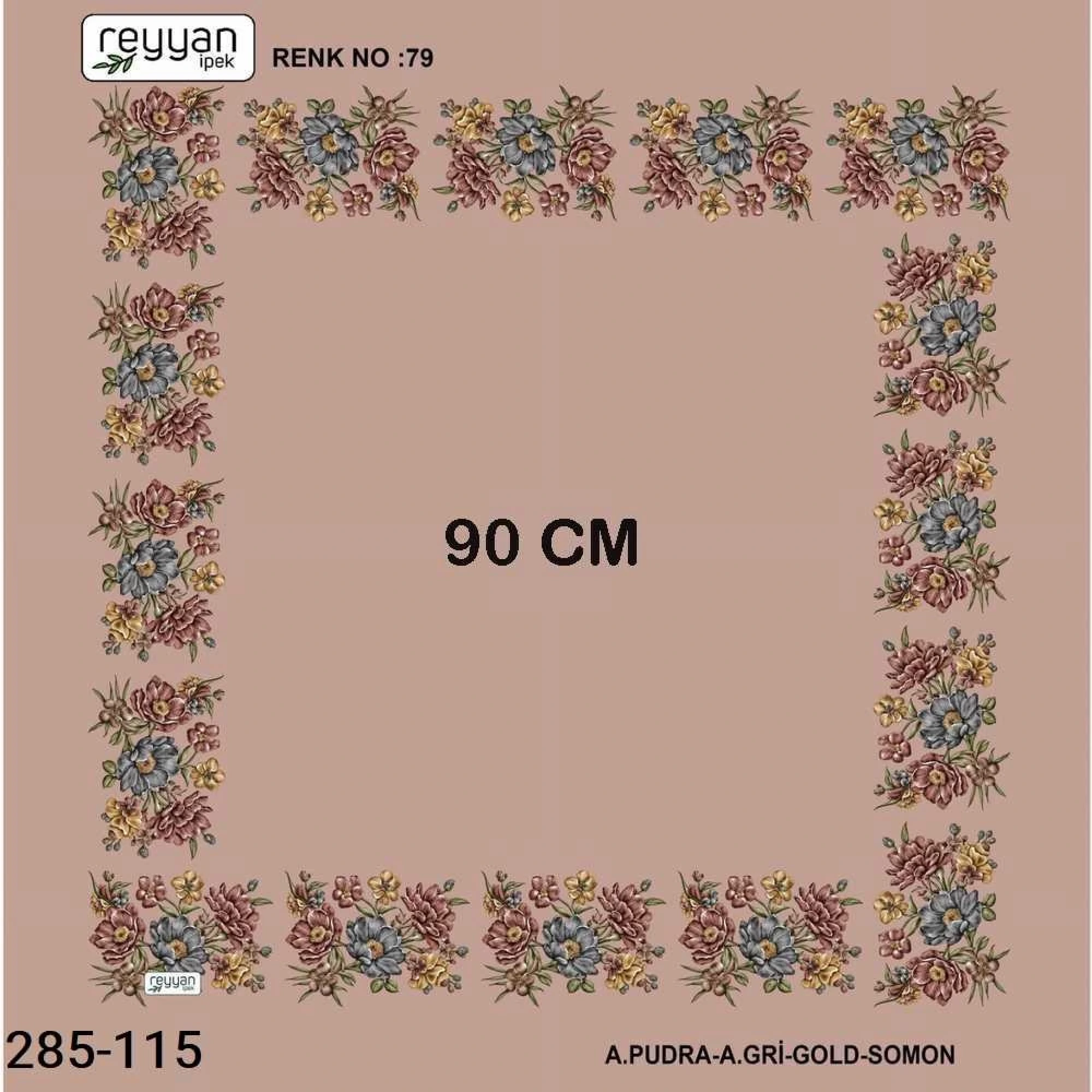 Reyyan İpek 90 CM İçi Boş Oyalık Yazma 285-115