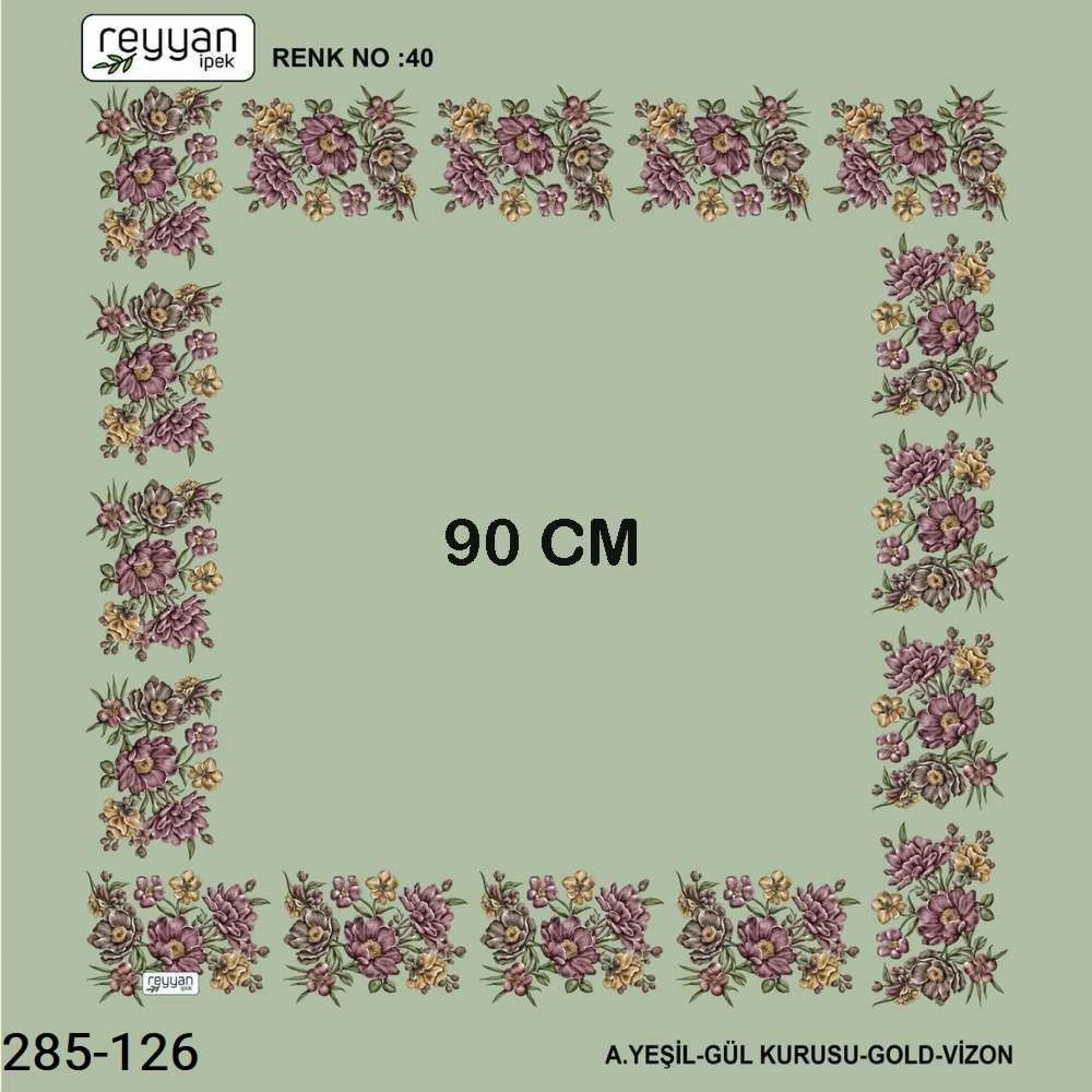 Reyyan İpek 90 CM İçi Boş Oyalık Yazma 285-126