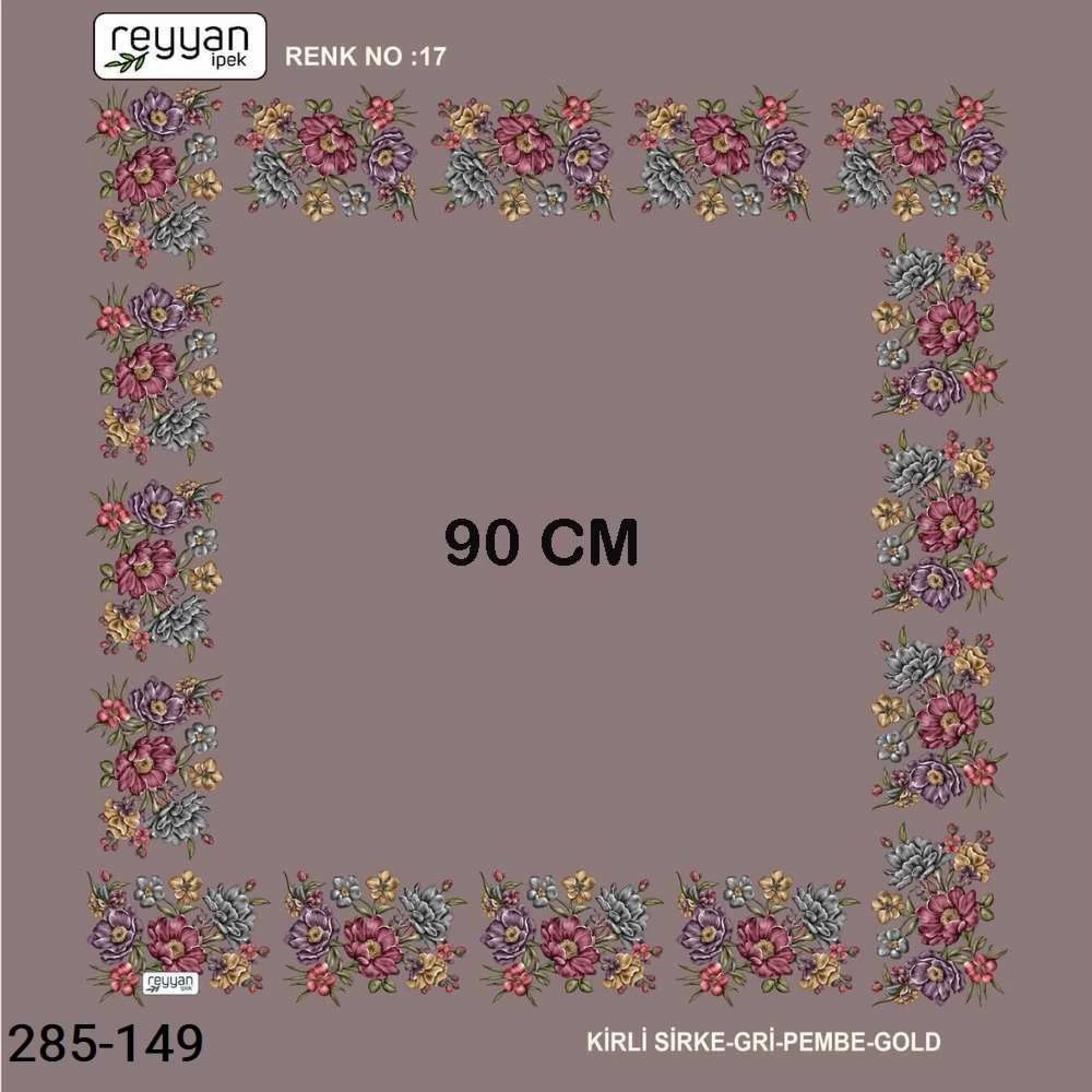 Reyyan İpek 90 CM İçi Boş Oyalık Yazma 285-149