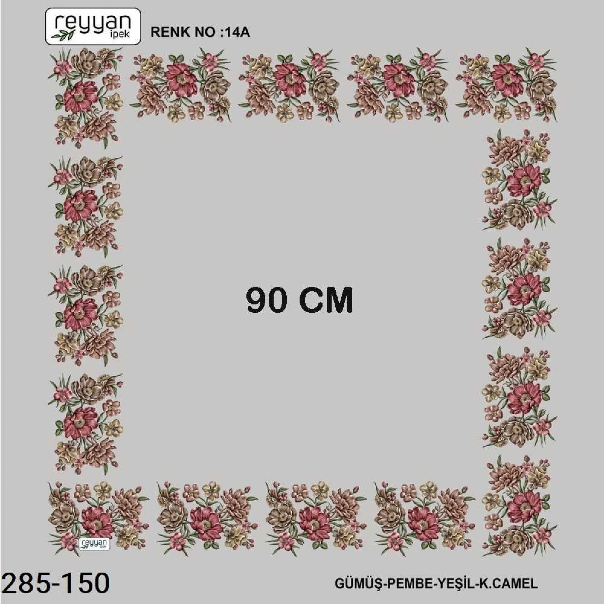 Reyyan İpek 90 CM İçi Boş Oyalık Yazma 285-150