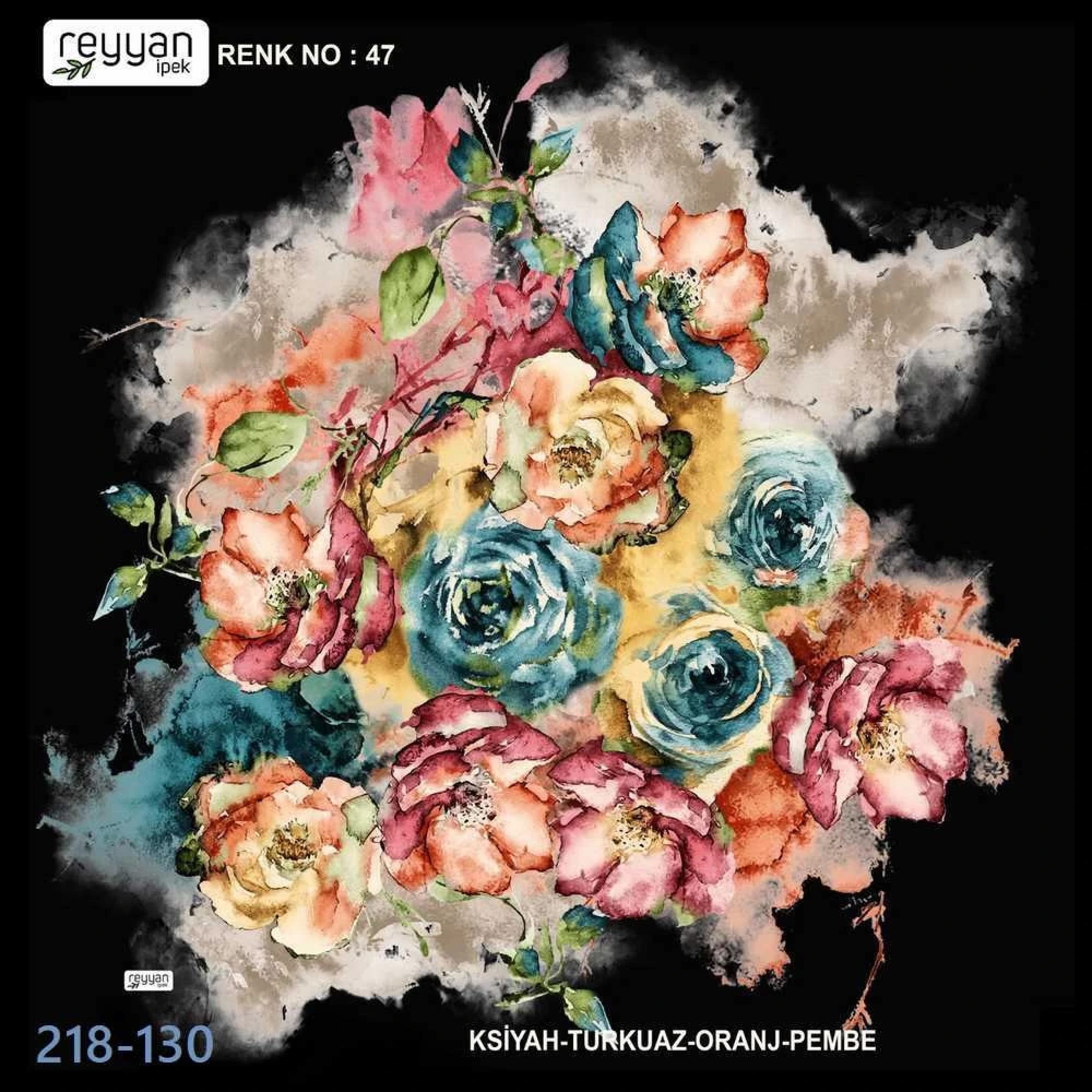 Reyyan İpek Desenli Oyalık Yazma 218-130