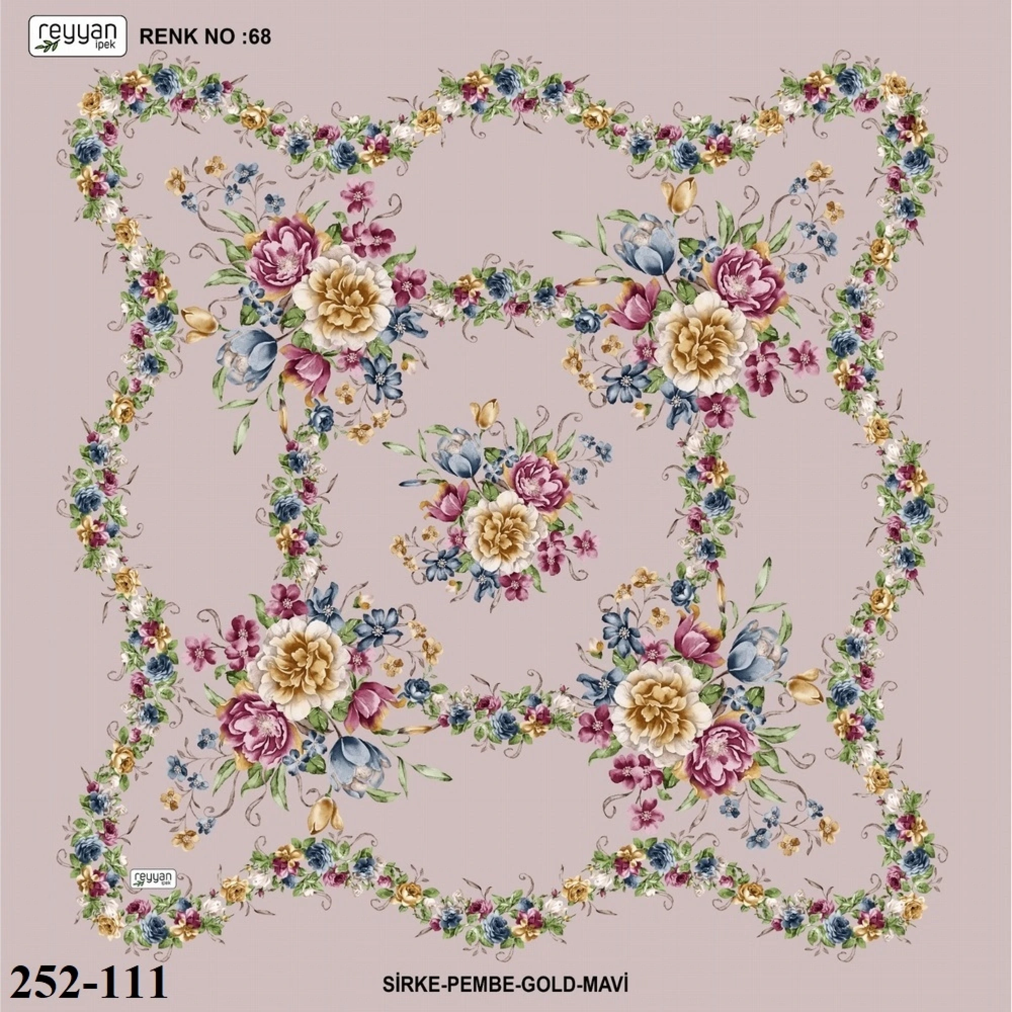 Reyyan İpek Desenli Oyalık Yazma 252-111