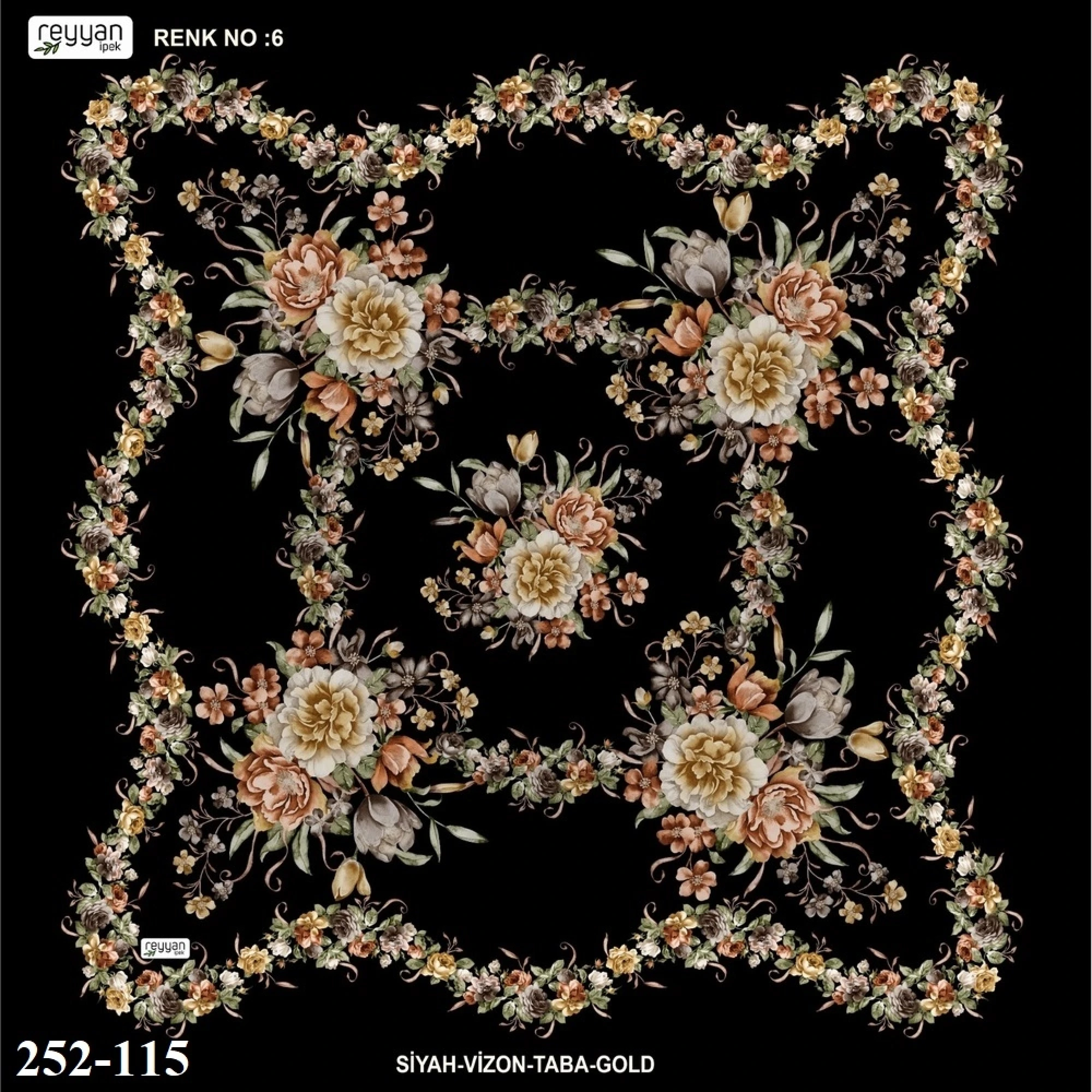 Reyyan İpek Desenli Oyalık Yazma 252-115