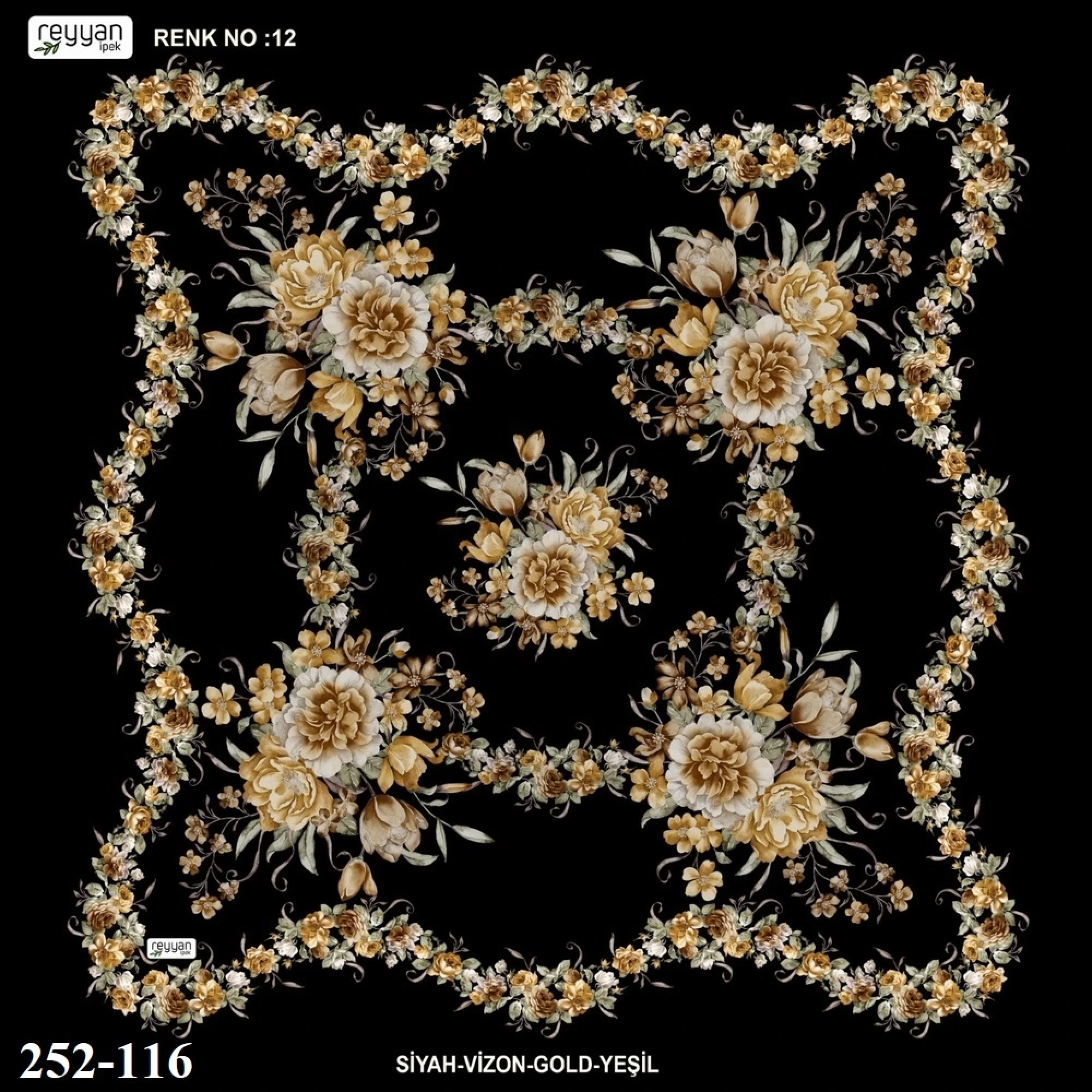 Reyyan İpek Desenli Oyalık Yazma 252-116