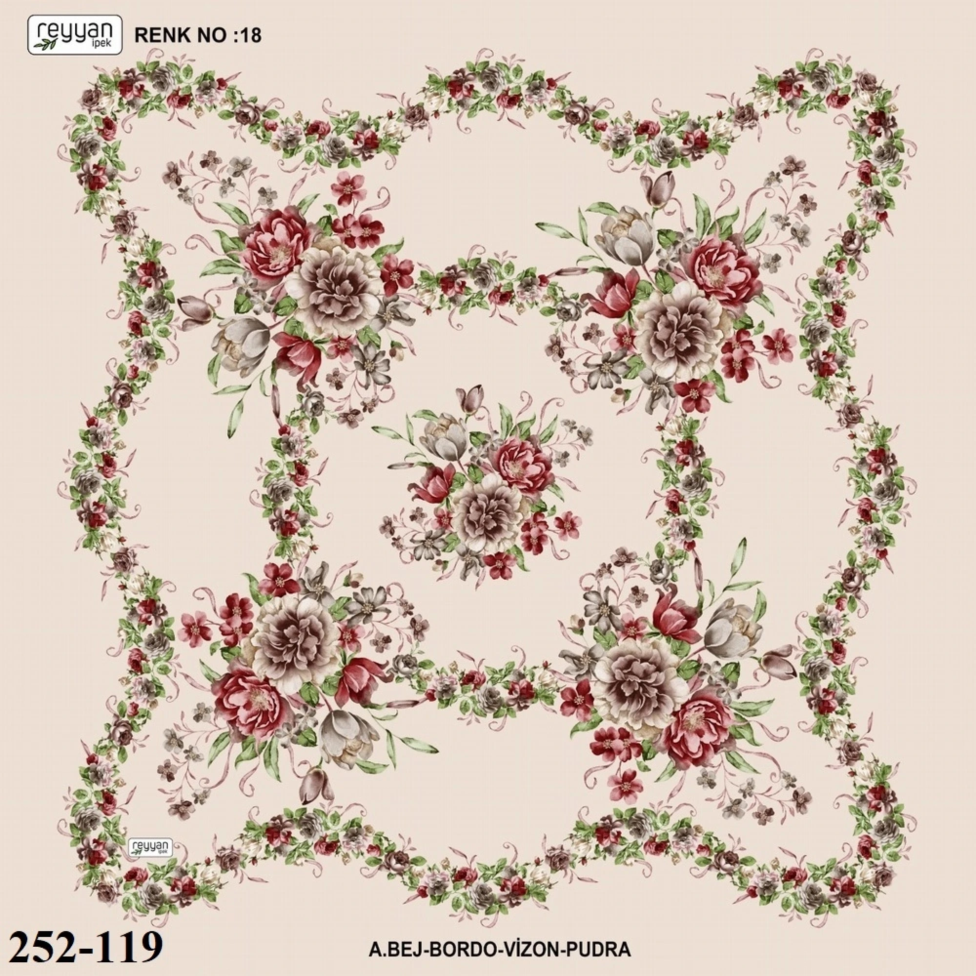 Reyyan İpek Desenli Oyalık Yazma 252-119