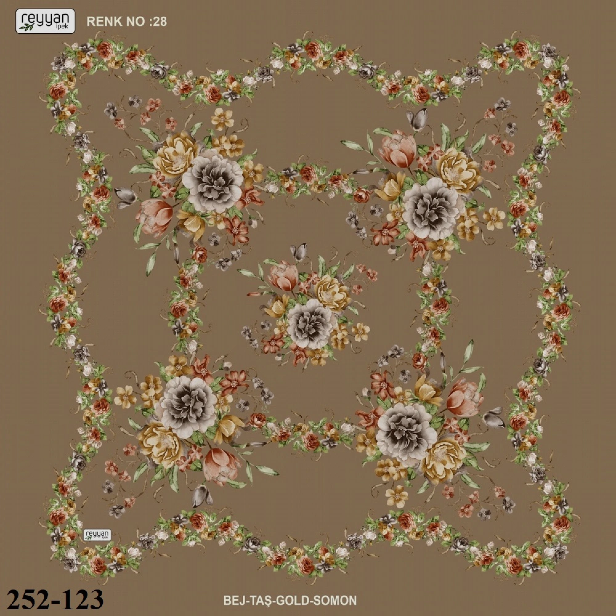 Reyyan İpek Desenli Oyalık Yazma 252-123