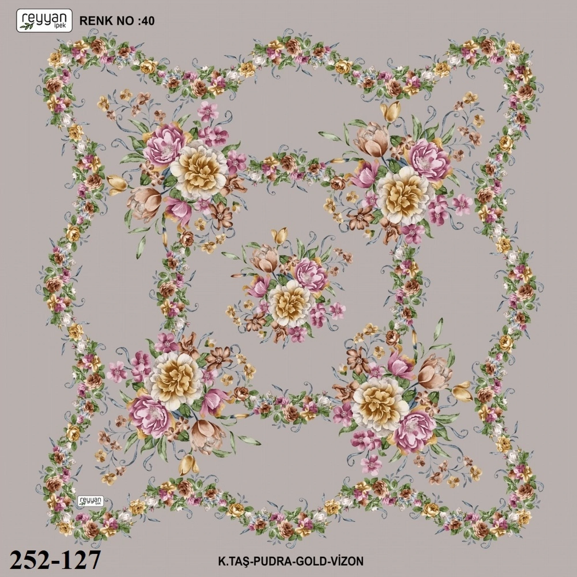 Reyyan İpek Desenli Oyalık Yazma 252-127