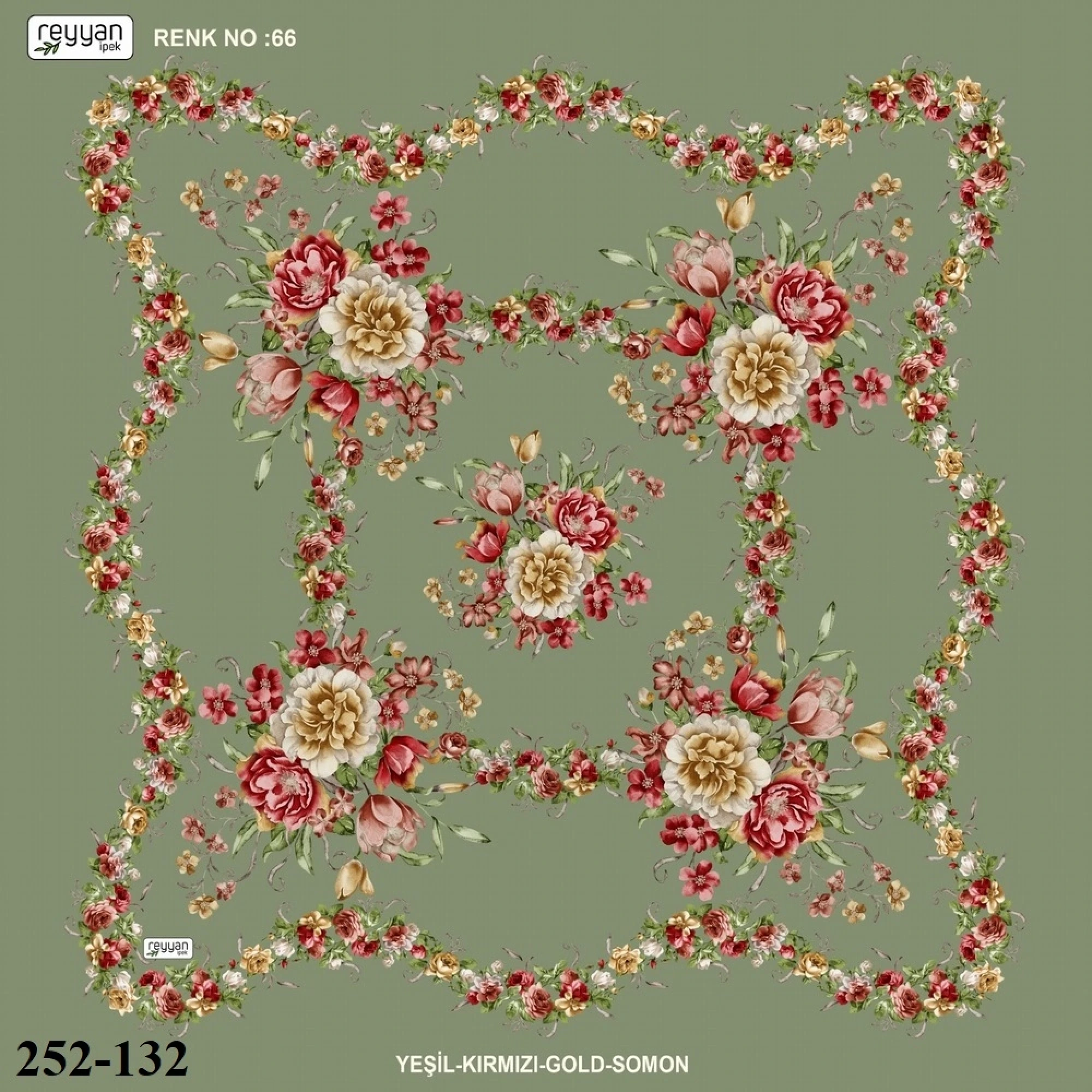 Reyyan İpek Desenli Oyalık Yazma 252-132
