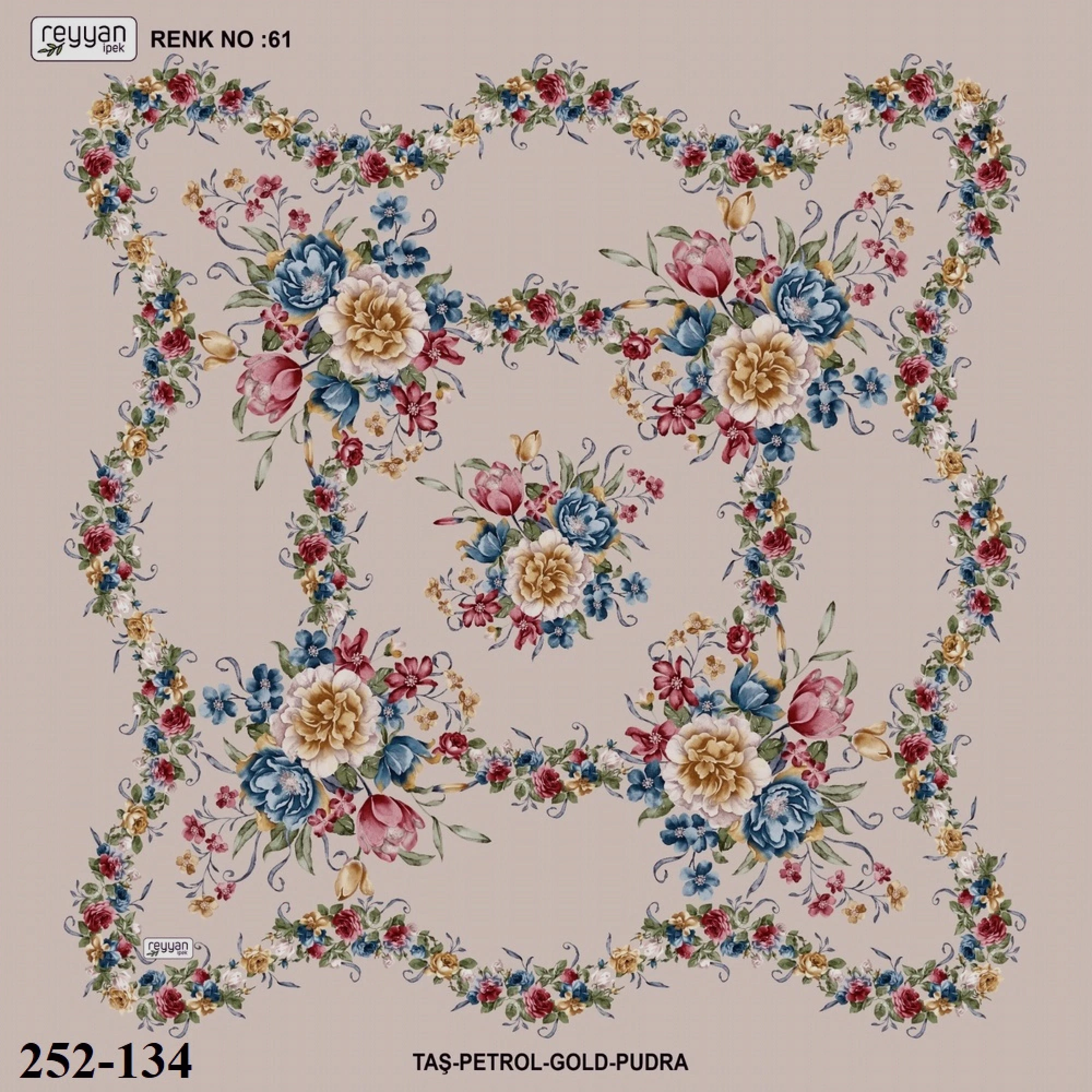 Reyyan İpek Desenli Oyalık Yazma 252-134