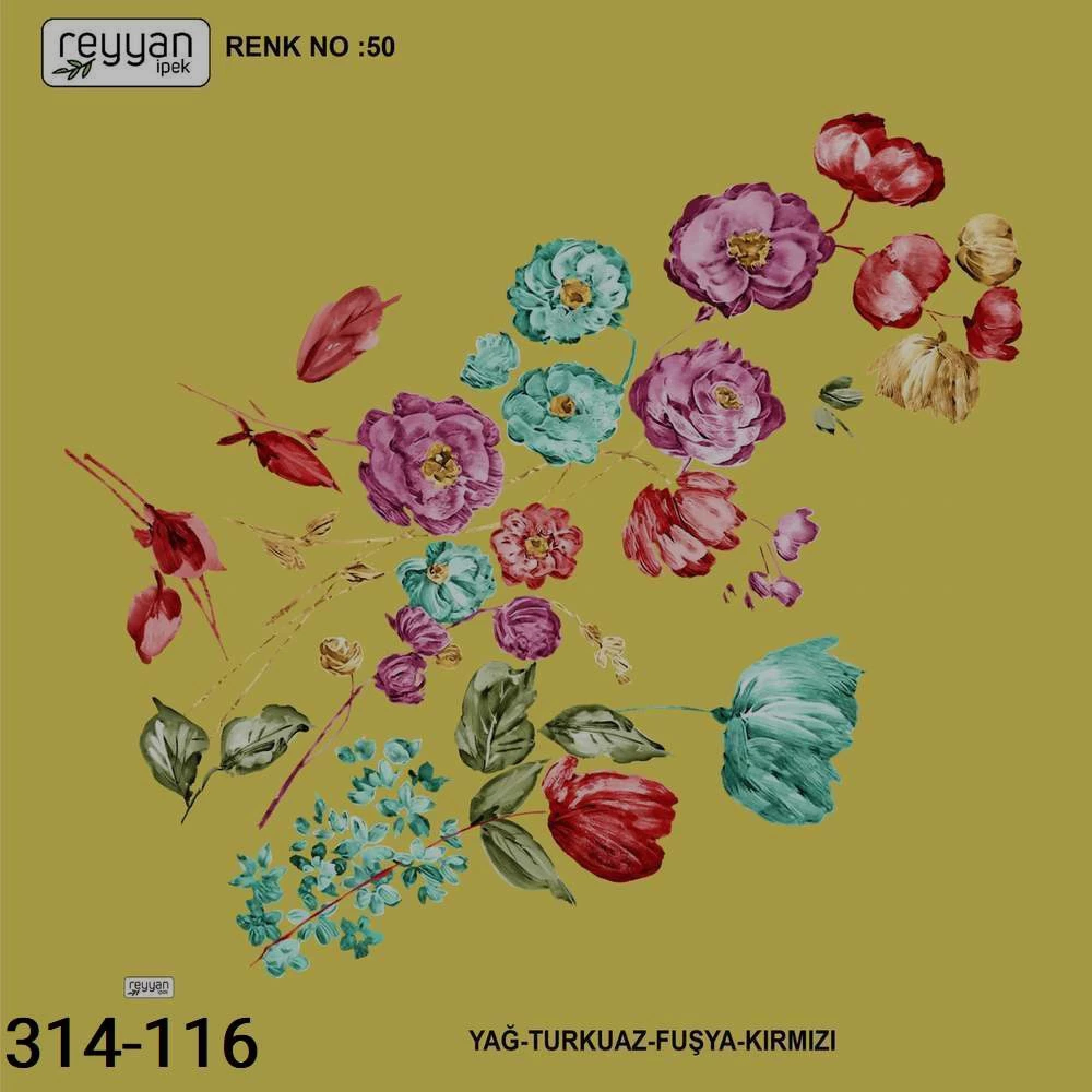 Reyyan İpek Desenli Oyalık Yazma 314-116