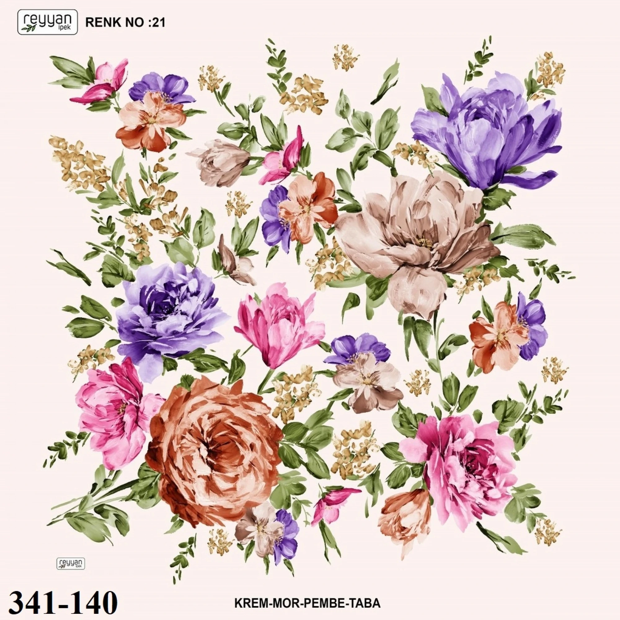 Reyyan İpek Desenli Oyalık Yazma 341-140