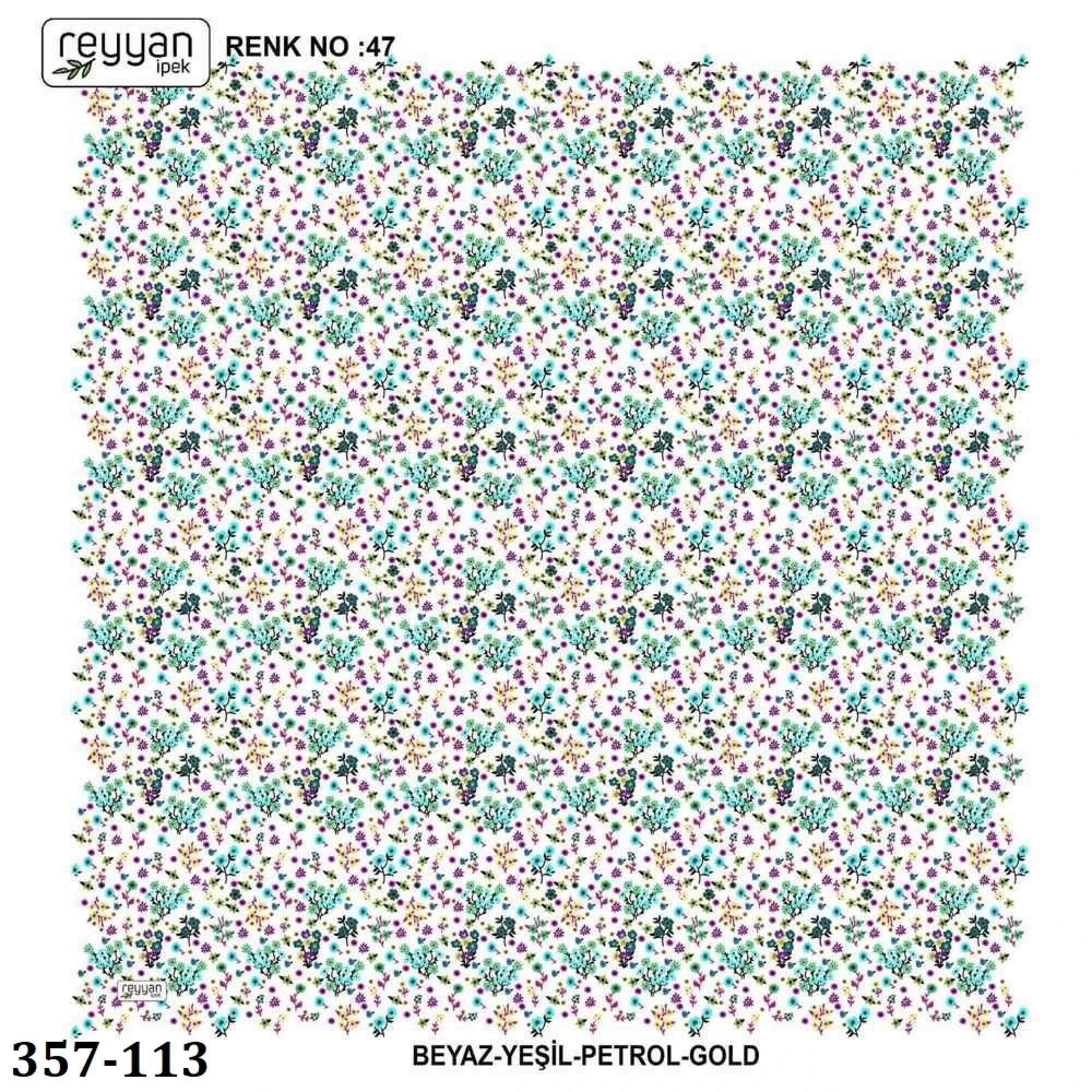 Reyyan İpek Desenli Oyalık Yazma 357-113