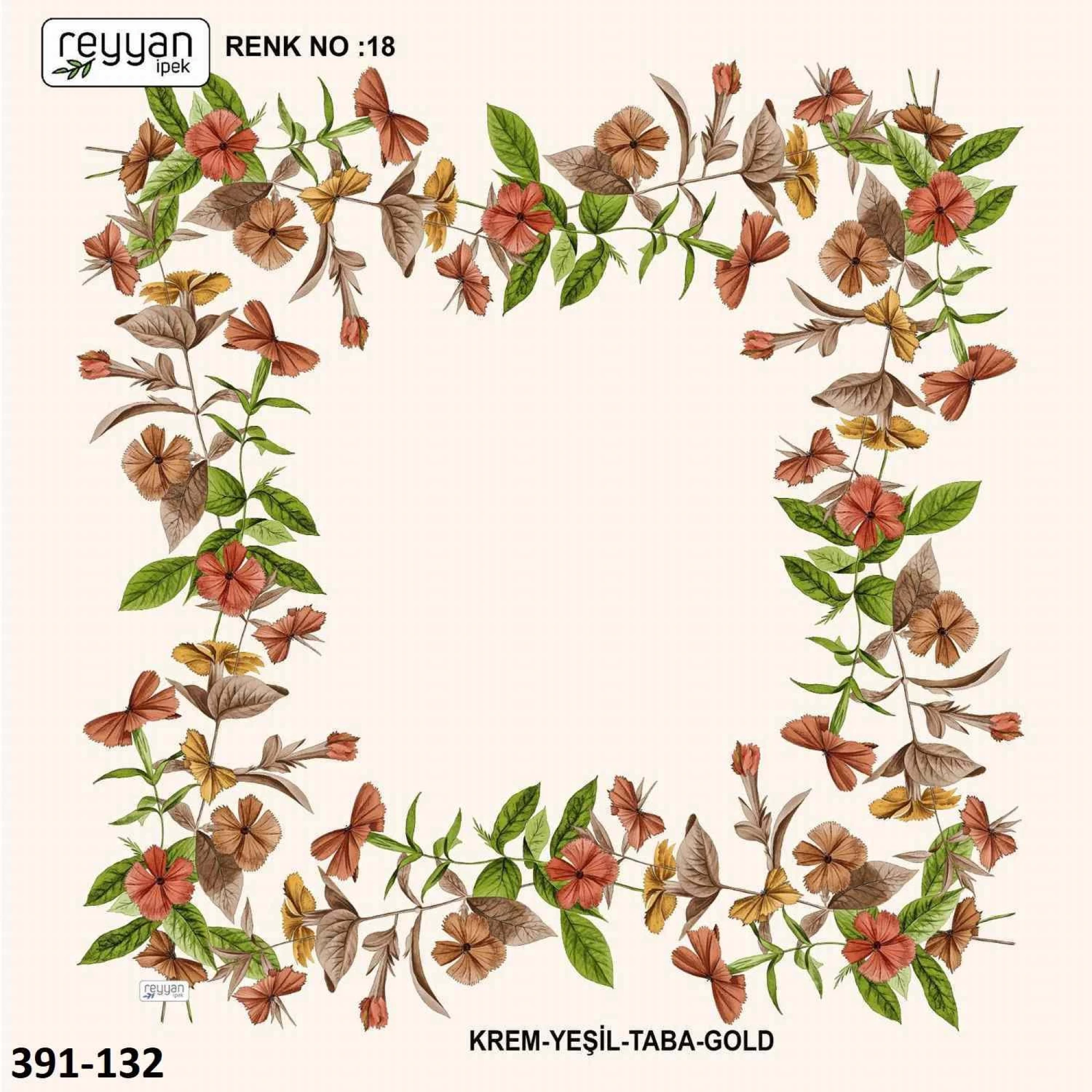 Reyyan İpek Desenli Oyalık Yazma 391-132