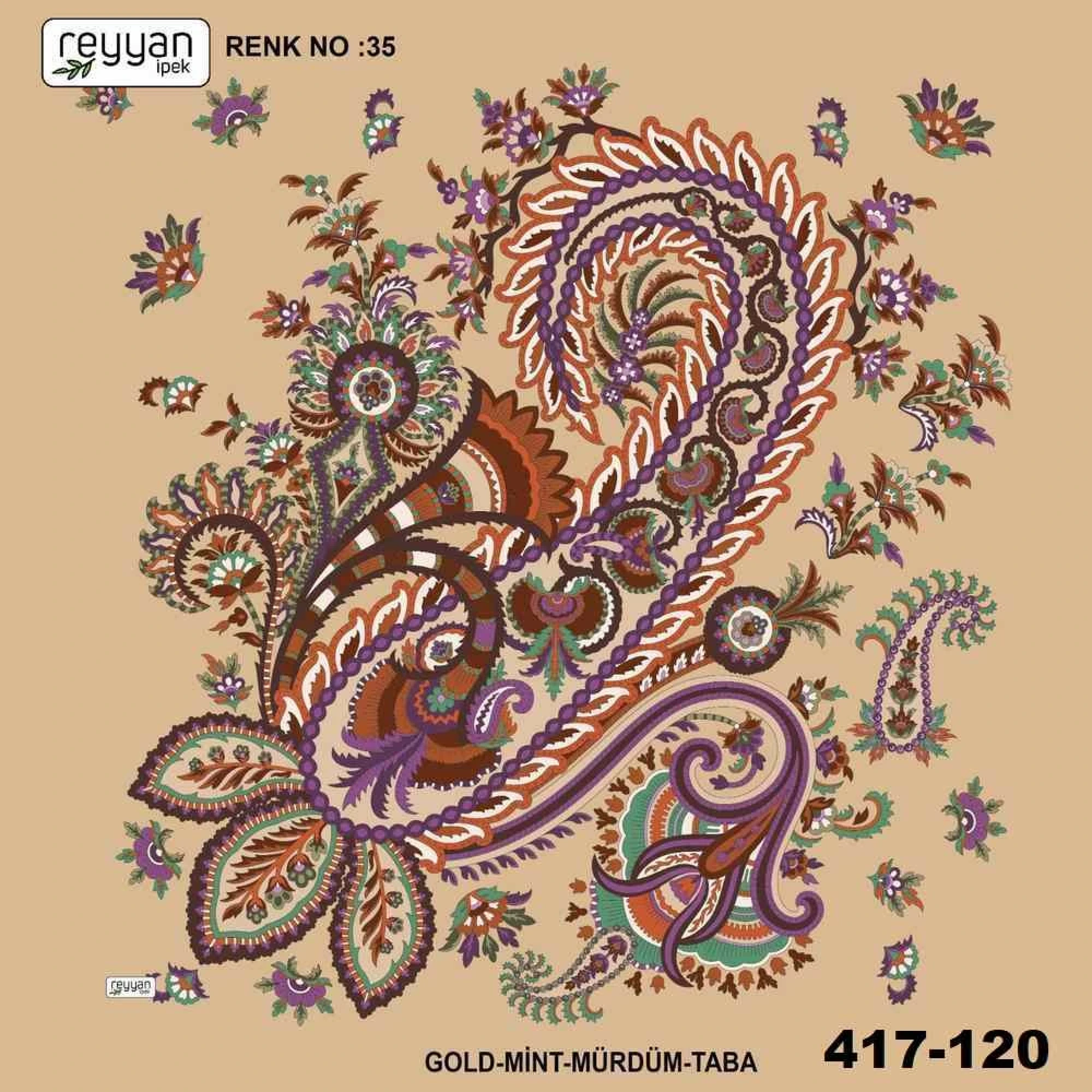 Reyyan İpek Desenli Oyalık Yazma 417-120