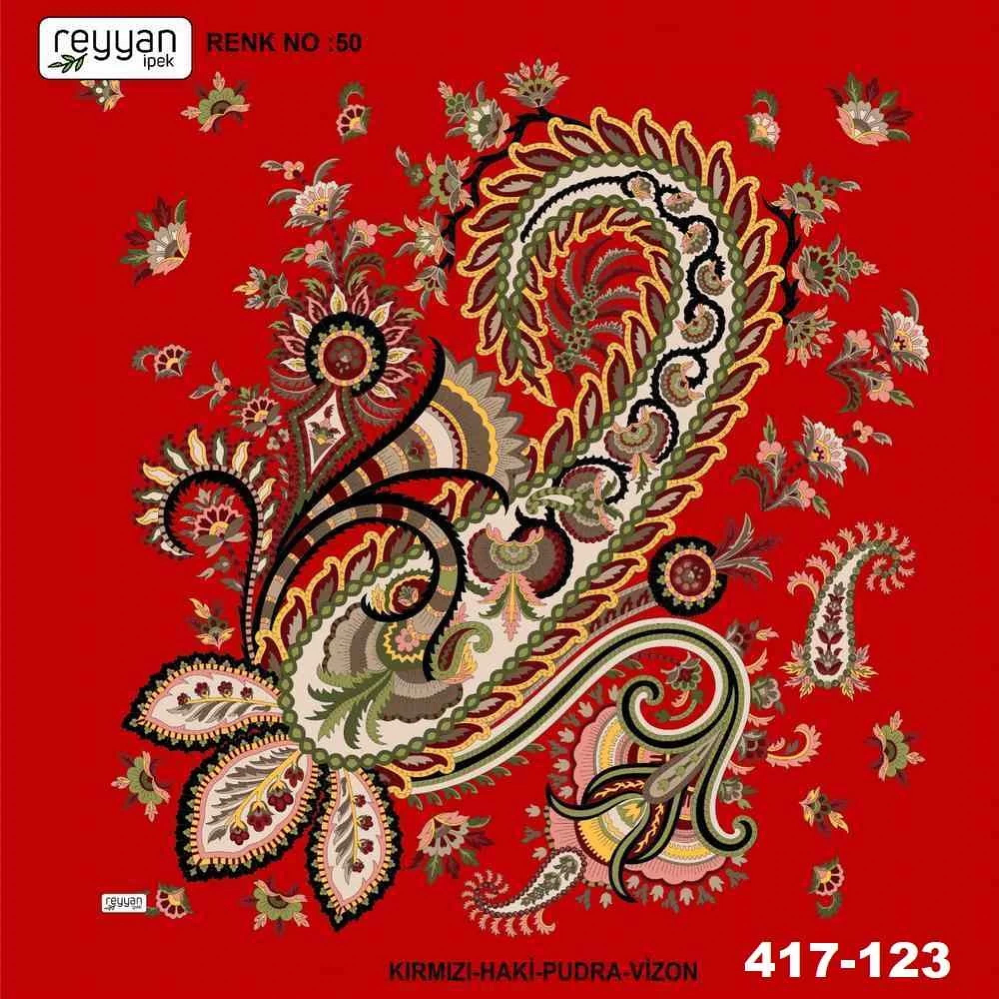 Reyyan İpek Desenli Oyalık Yazma 417-123