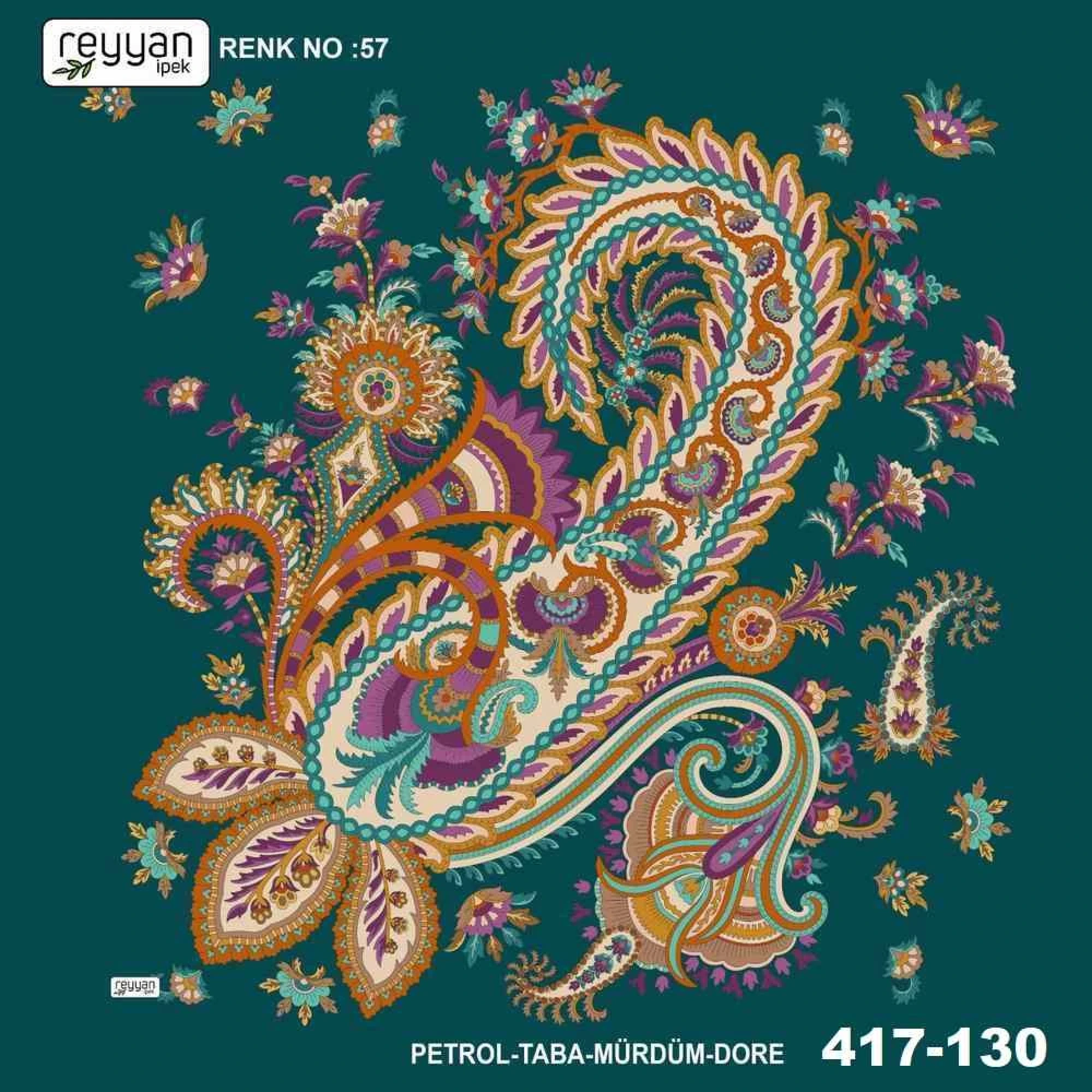 Reyyan İpek Desenli Oyalık Yazma 417-130