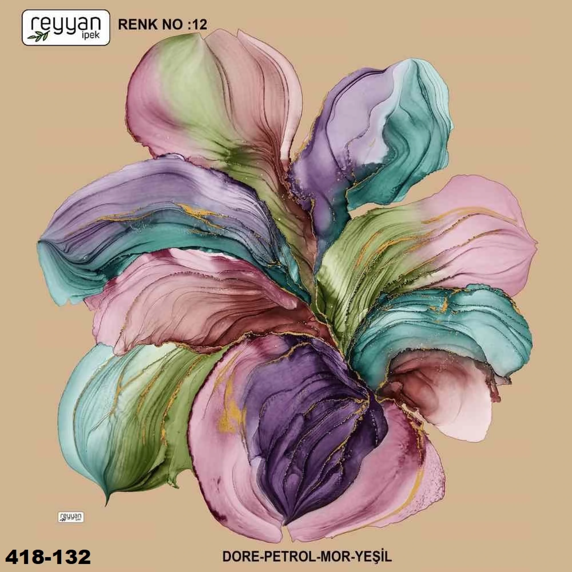 Reyyan İpek Desenli Oyalık Yazma 418-132