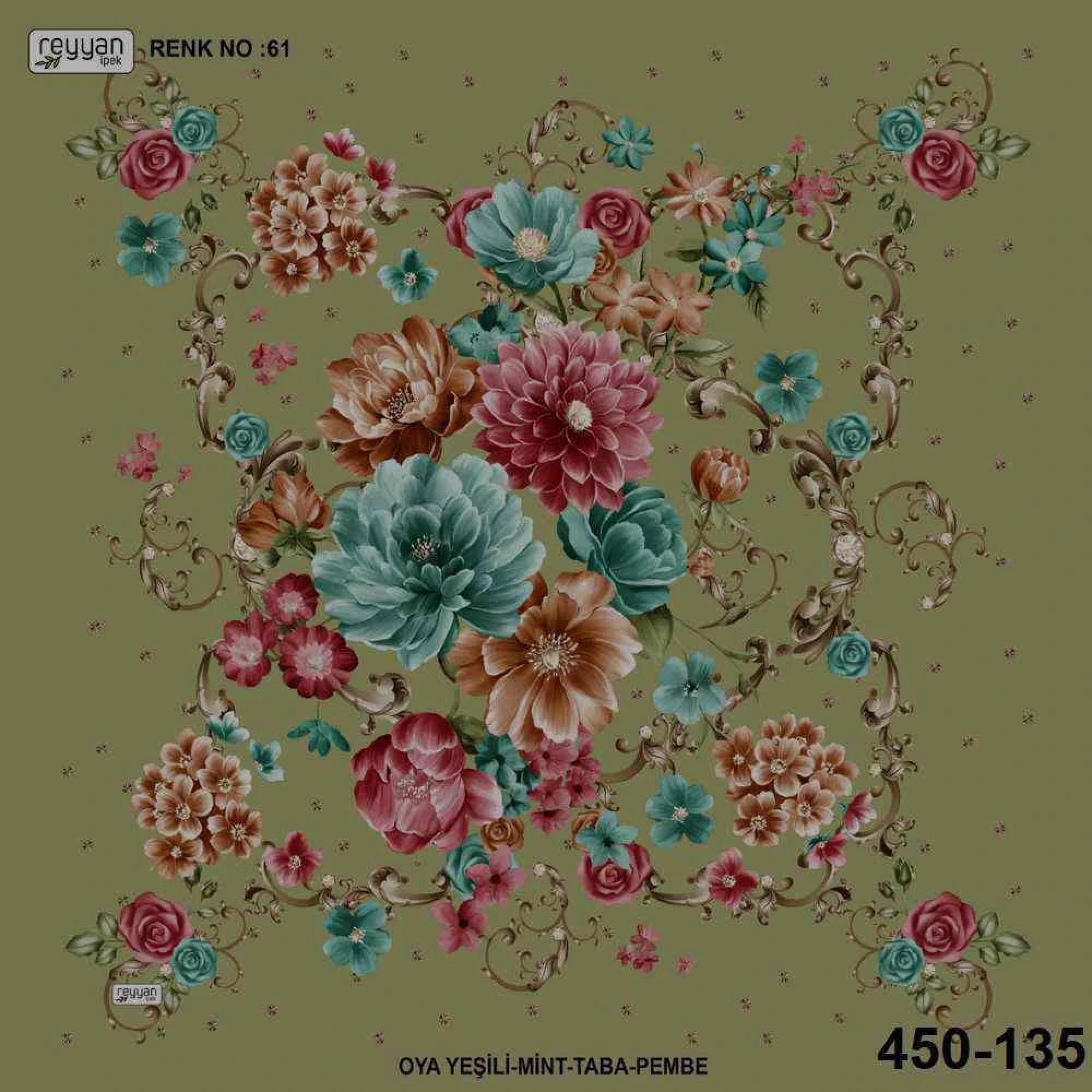 Reyyan İpek Desenli Oyalık Yazma 450-135
