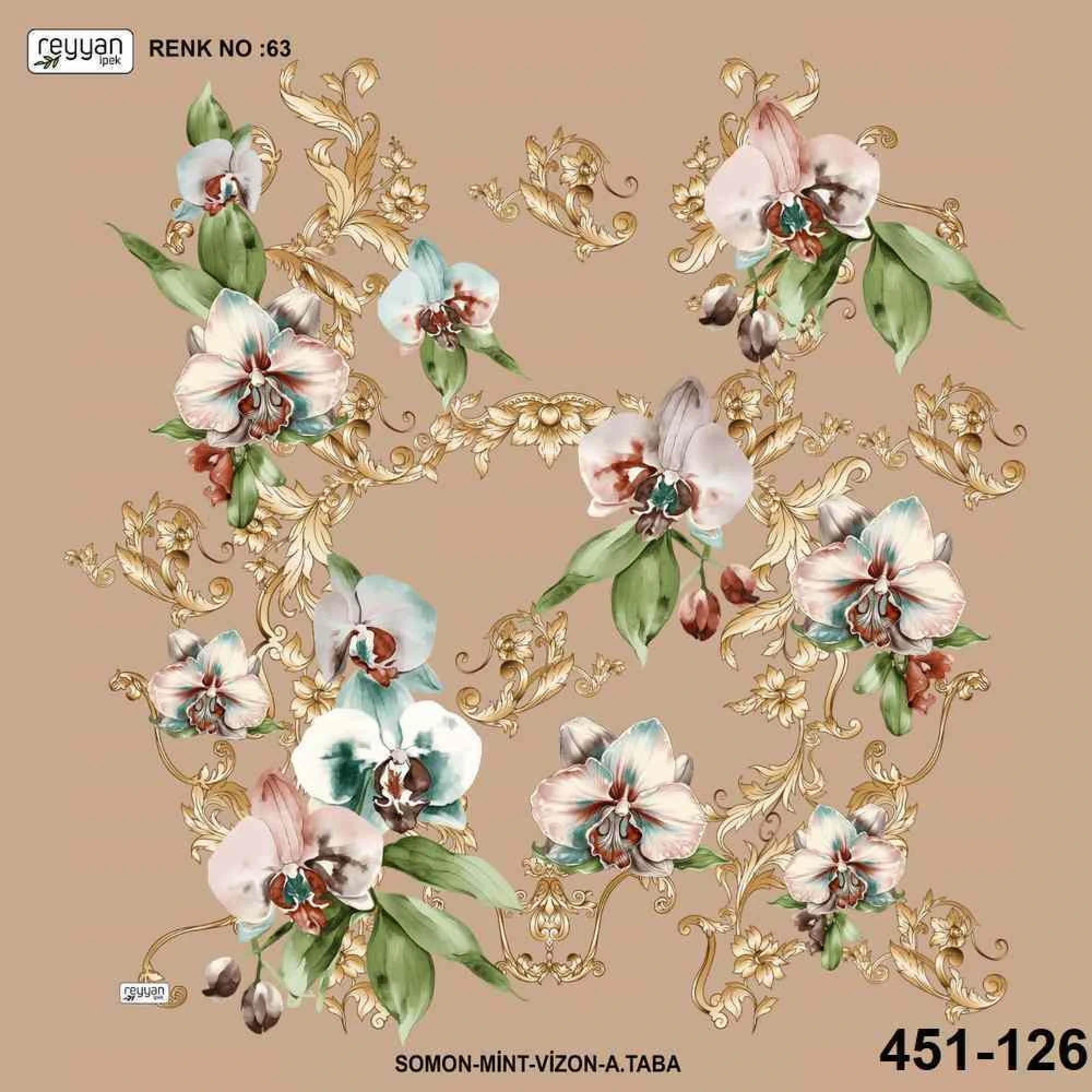 Reyyan İpek Desenli Oyalık Yazma 451-126