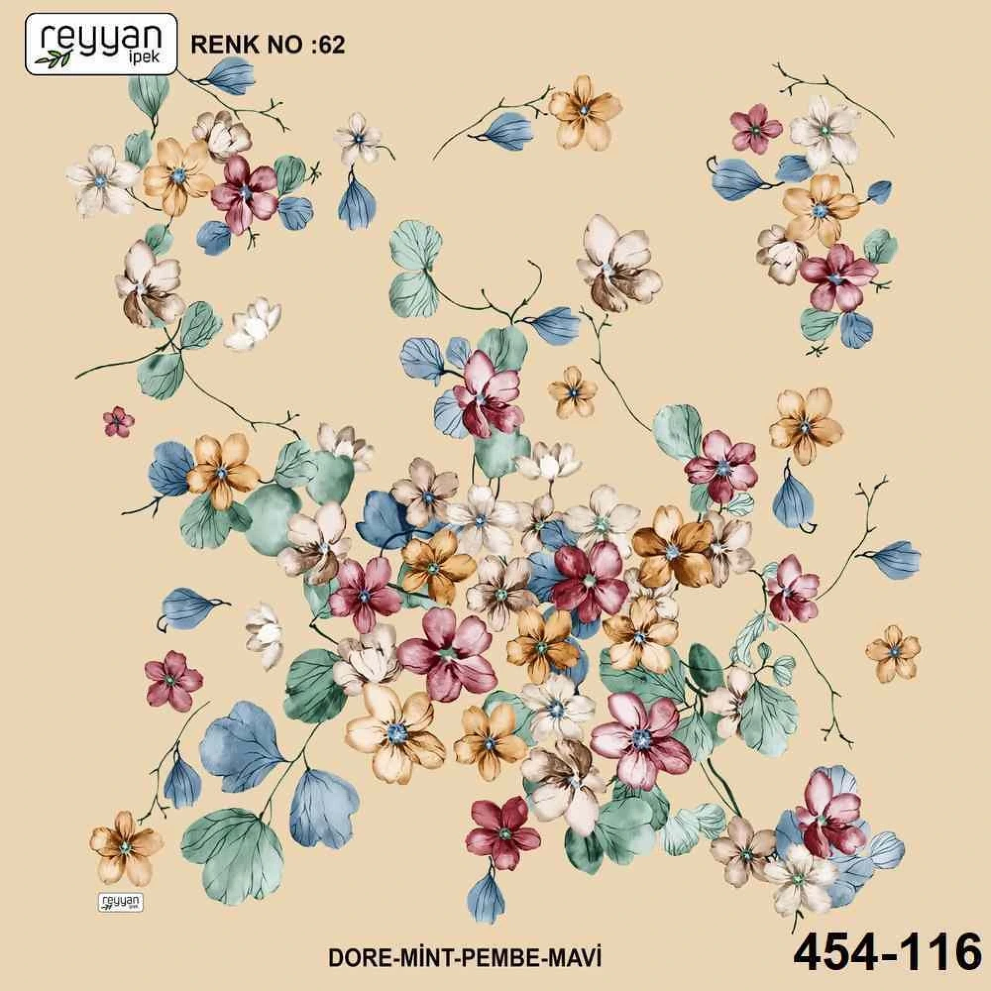 Reyyan İpek Desenli Oyalık Yazma 454-116