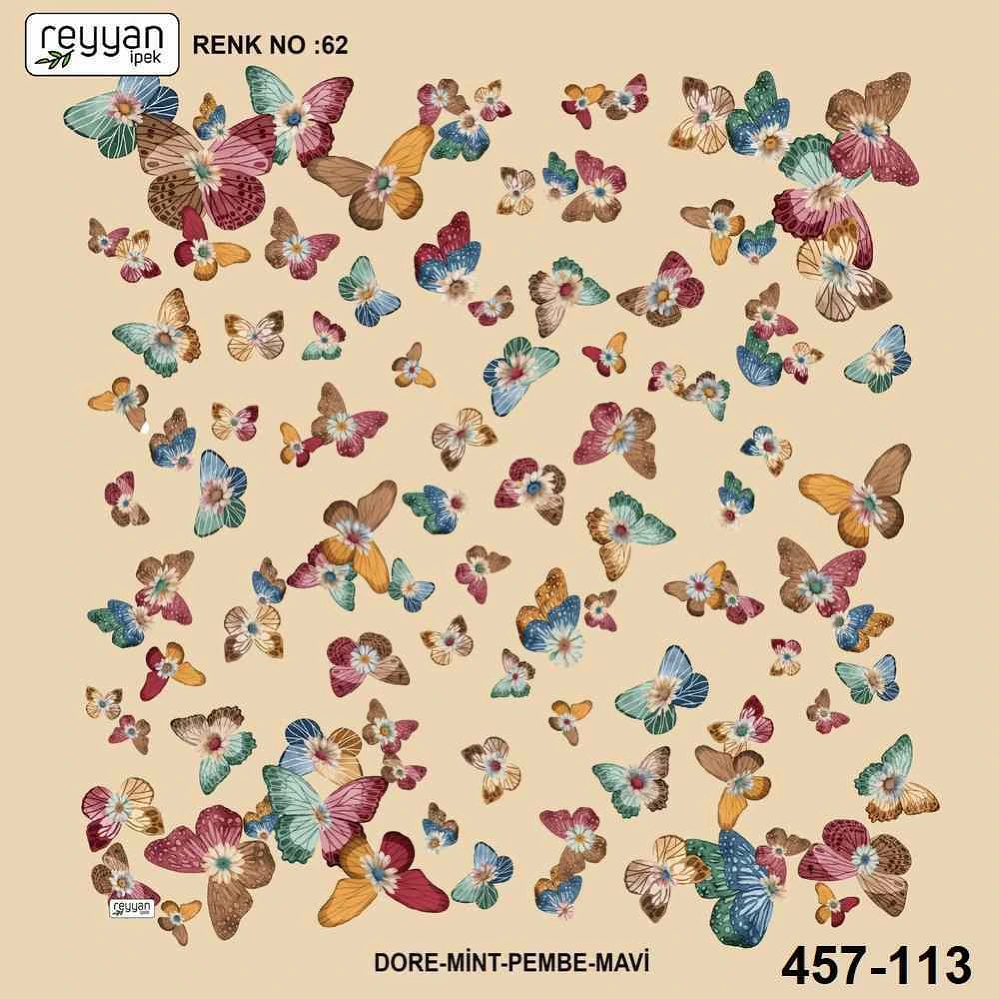 Reyyan İpek Desenli Oyalık Yazma 457-113