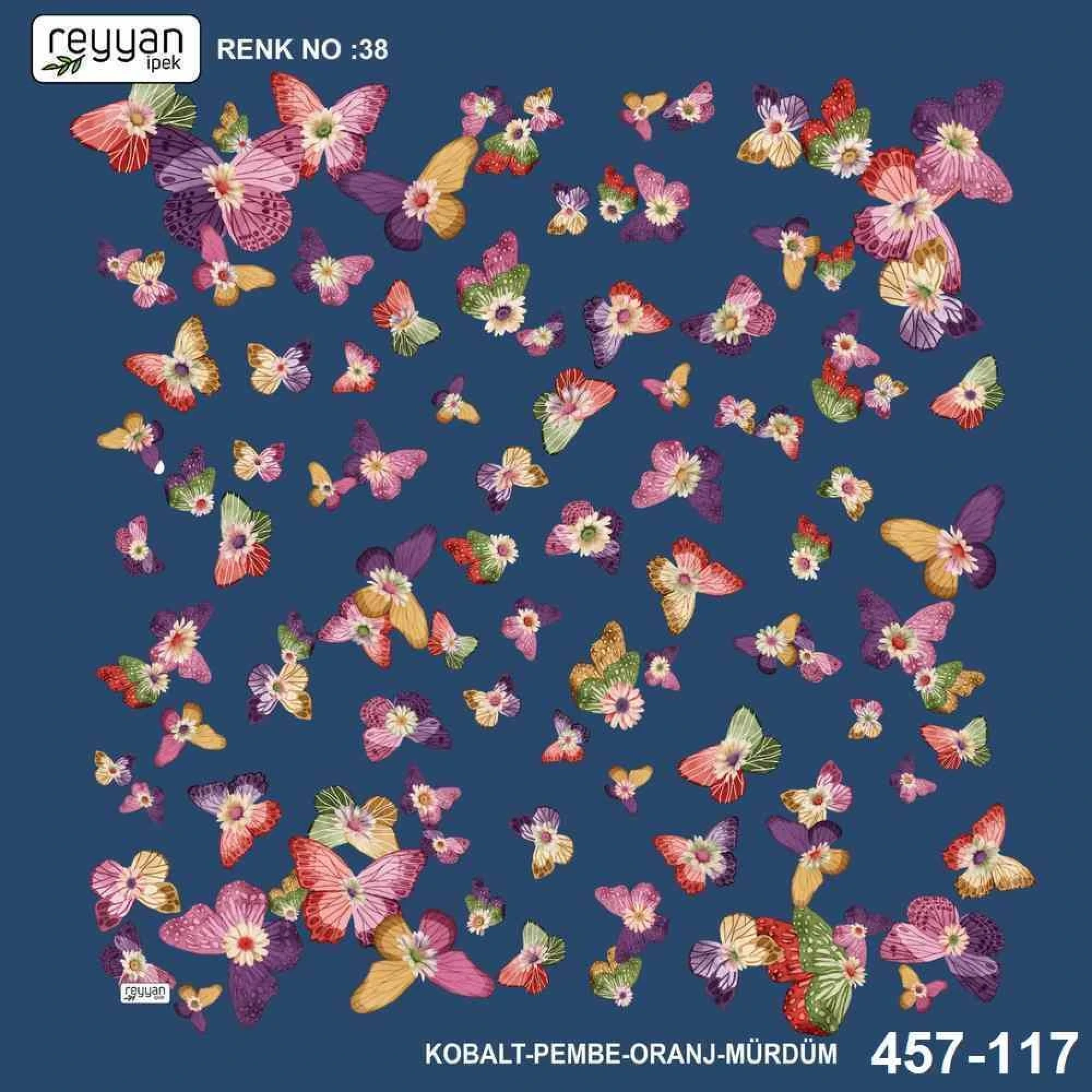 Reyyan İpek Desenli Oyalık Yazma 457-117