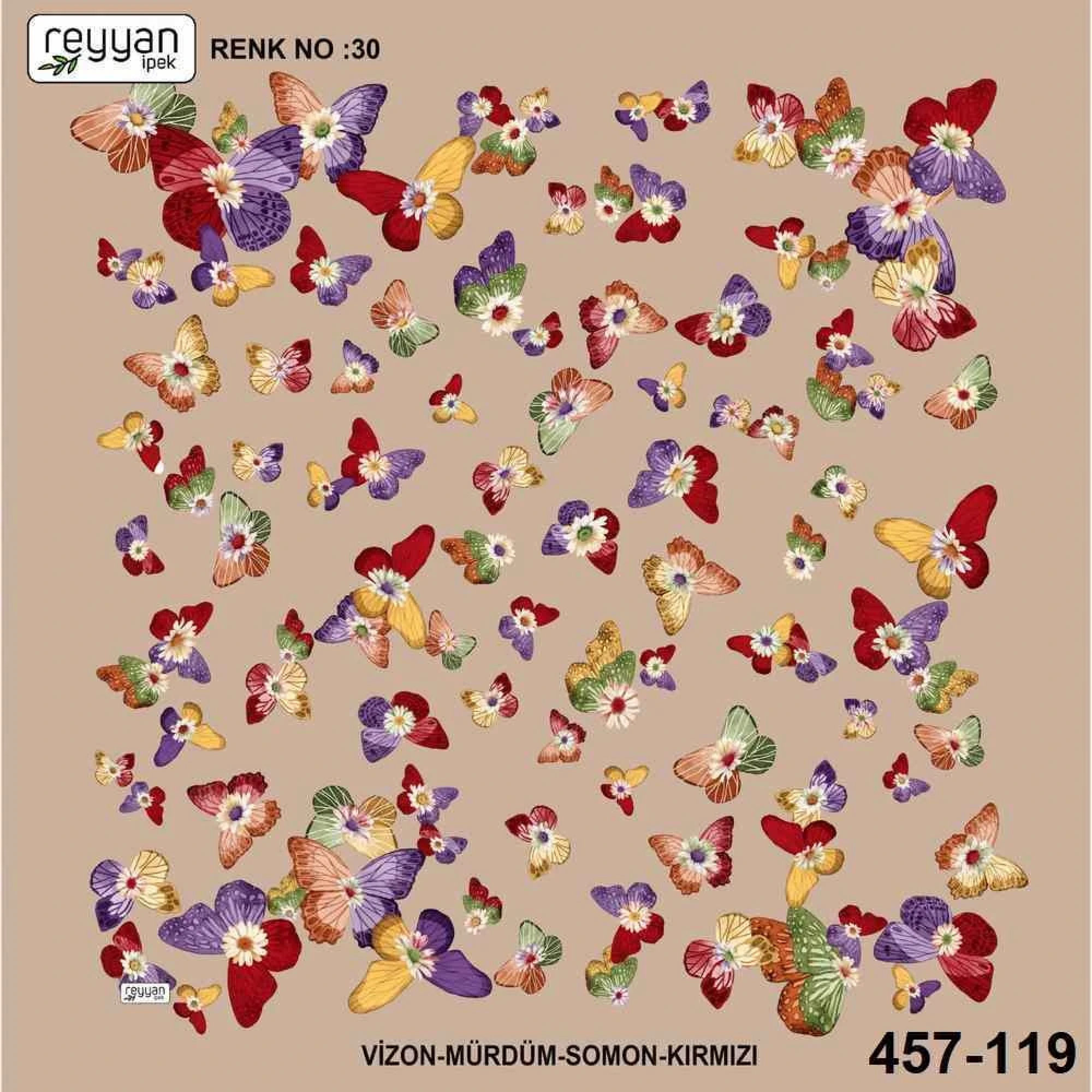 Reyyan İpek Desenli Oyalık Yazma 457-119