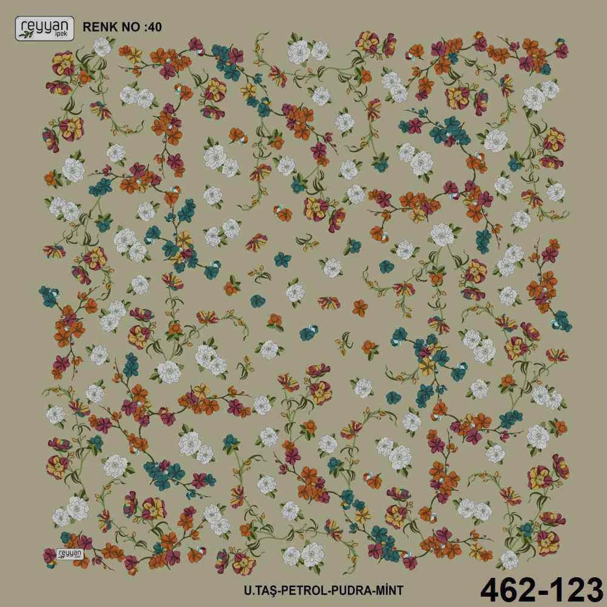 Reyyan İpek Desenli Oyalık Yazma 462-123