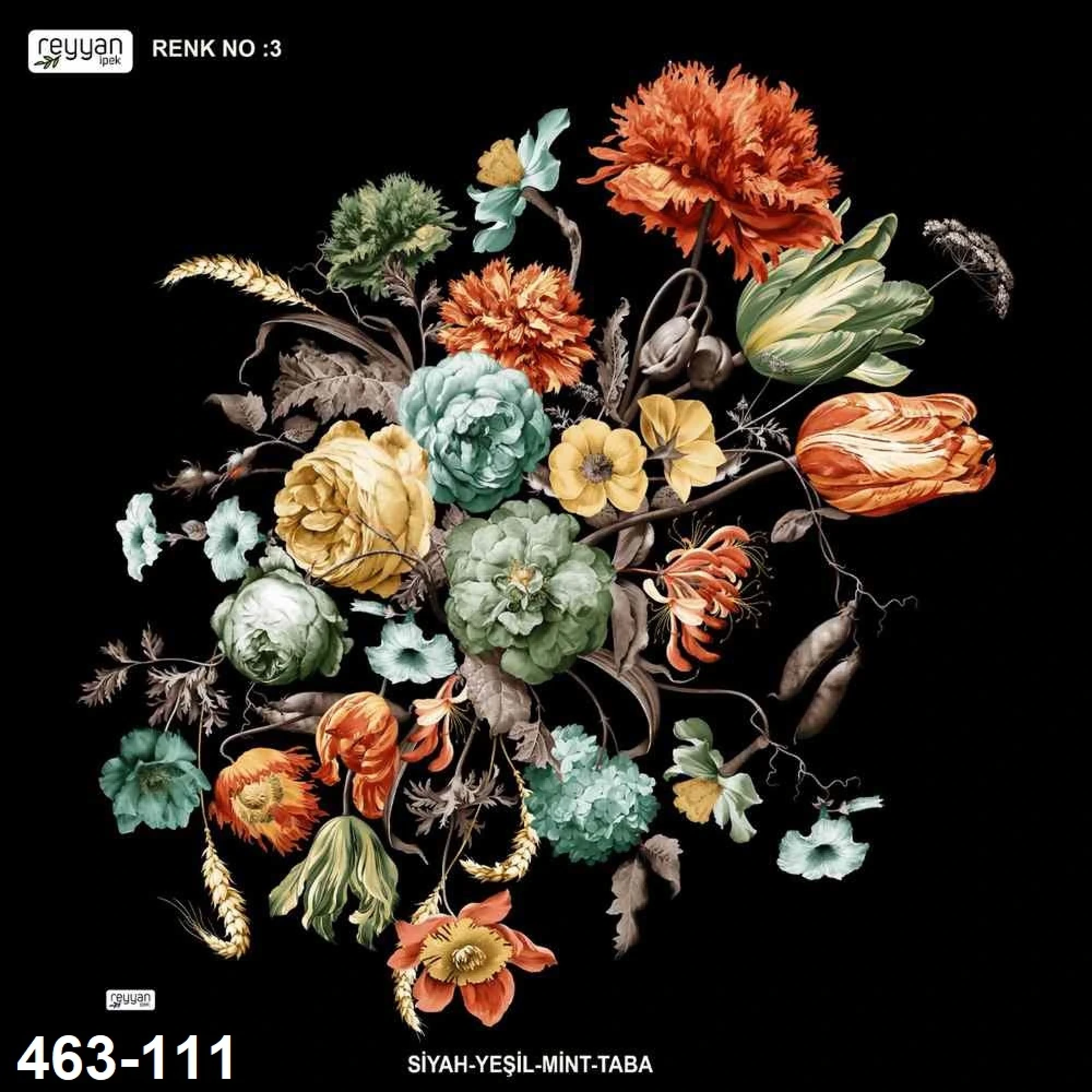 Reyyan İpek Desenli Oyalık Yazma 463-111