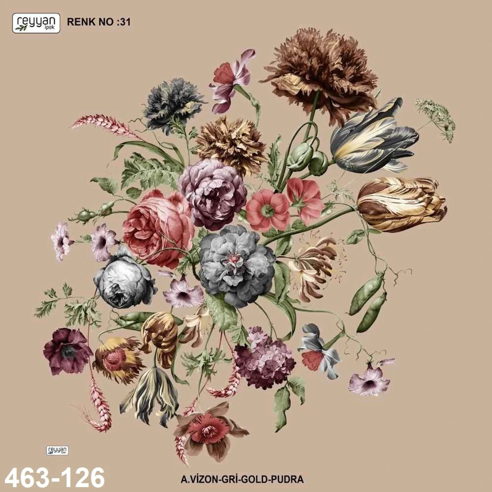 Reyyan İpek Desenli Oyalık Yazma 463-126