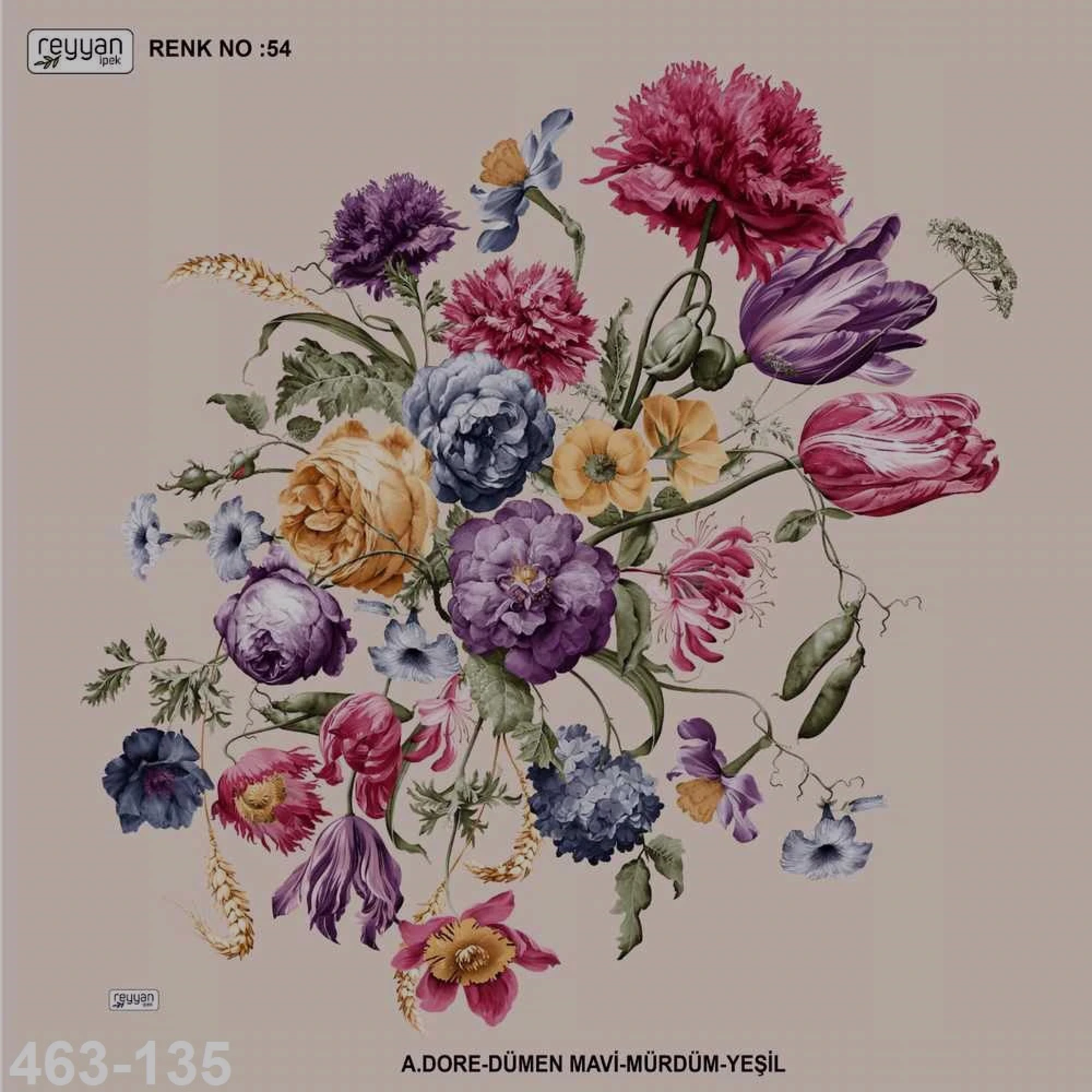 Reyyan İpek Desenli Oyalık Yazma 463-135