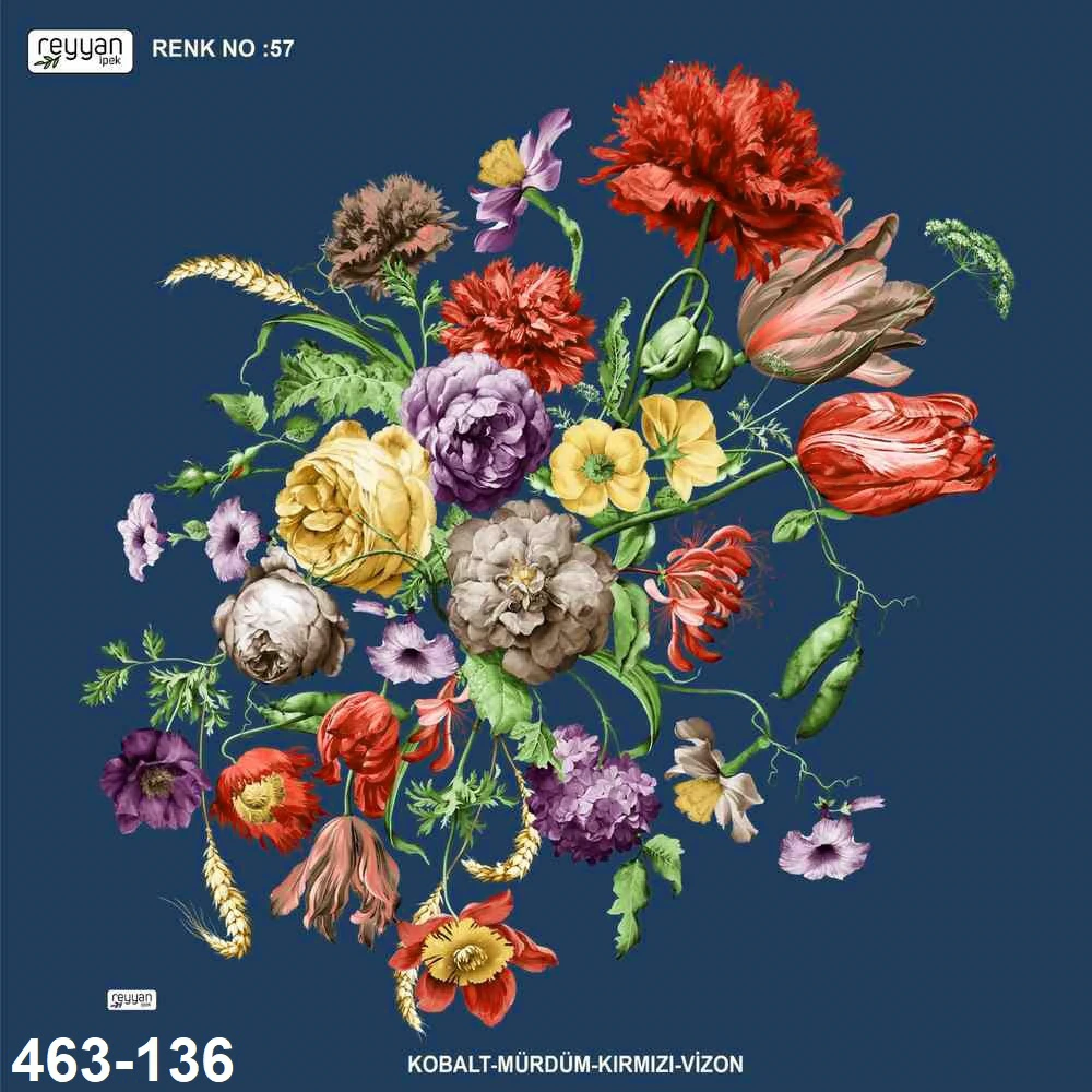 Reyyan İpek Desenli Oyalık Yazma 463-136