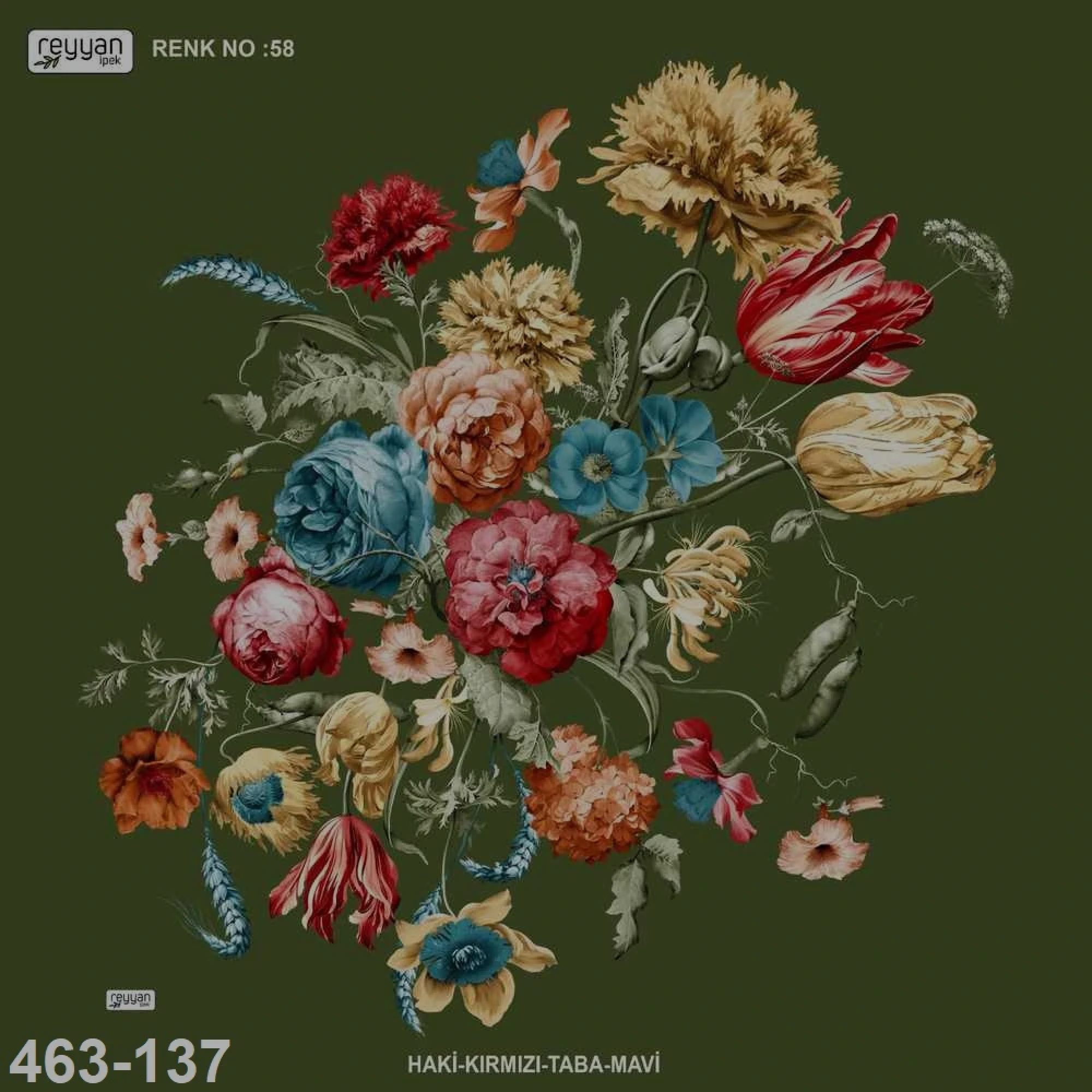 Reyyan İpek Desenli Oyalık Yazma 463-137