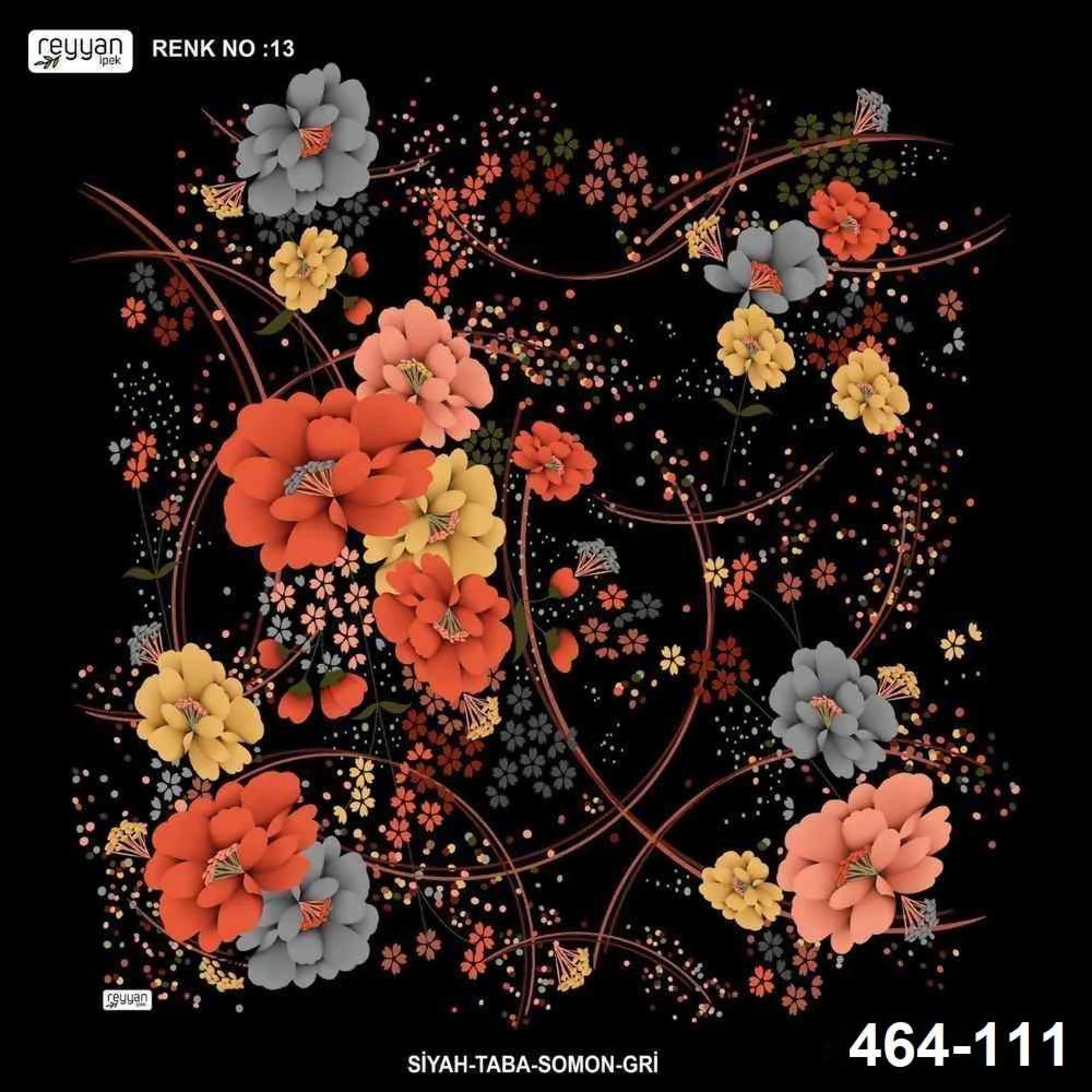 Reyyan İpek Desenli Oyalık Yazma 464-111