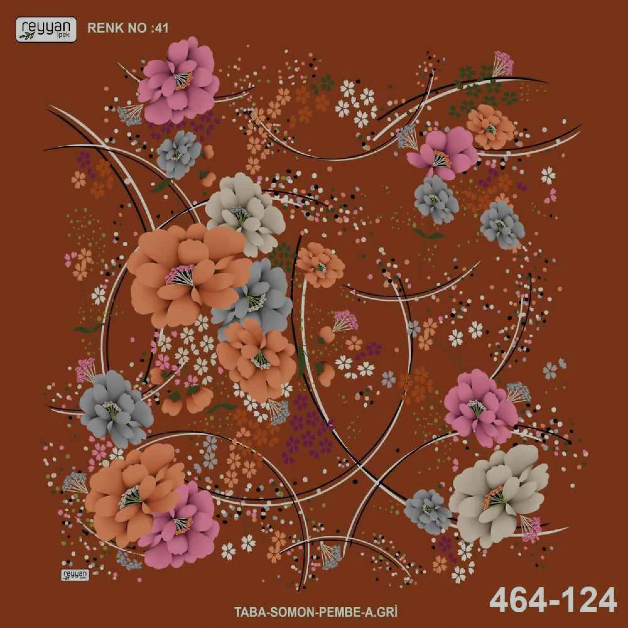 Reyyan İpek Desenli Oyalık Yazma 464-124