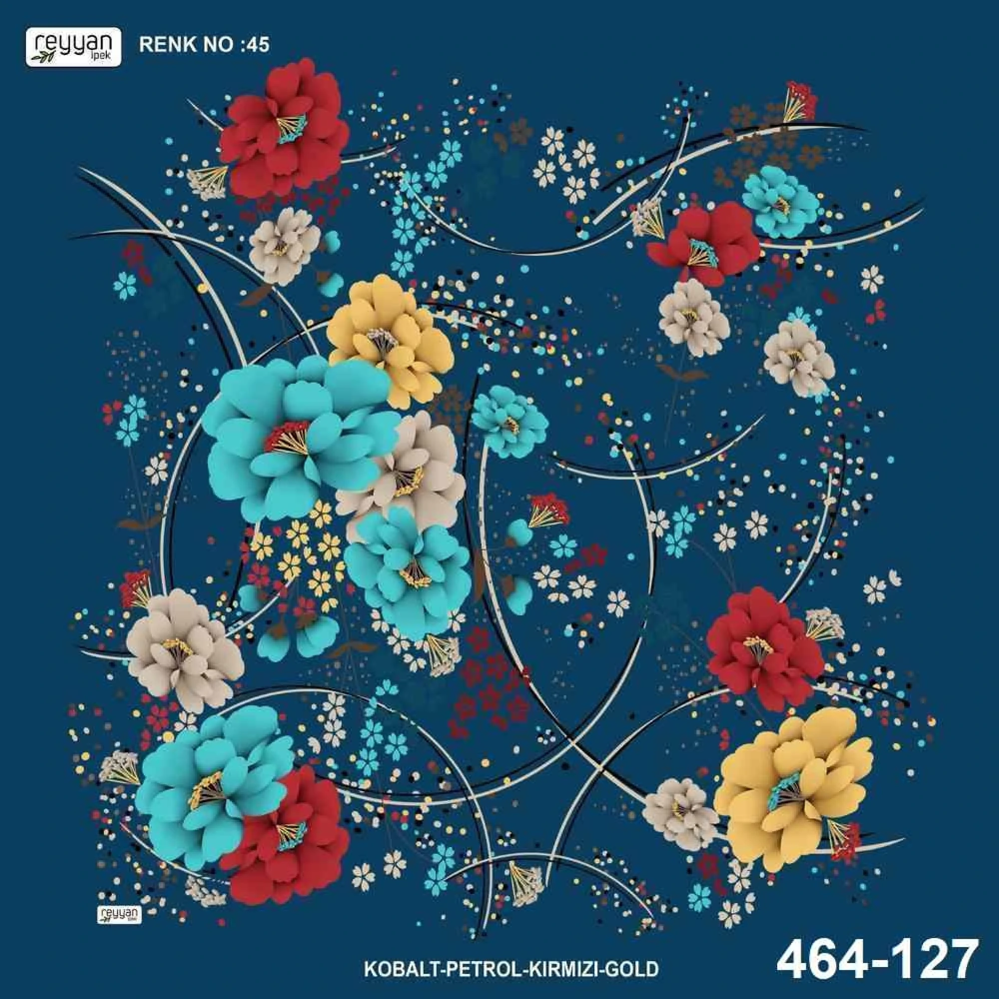 Reyyan İpek Desenli Oyalık Yazma 464-127