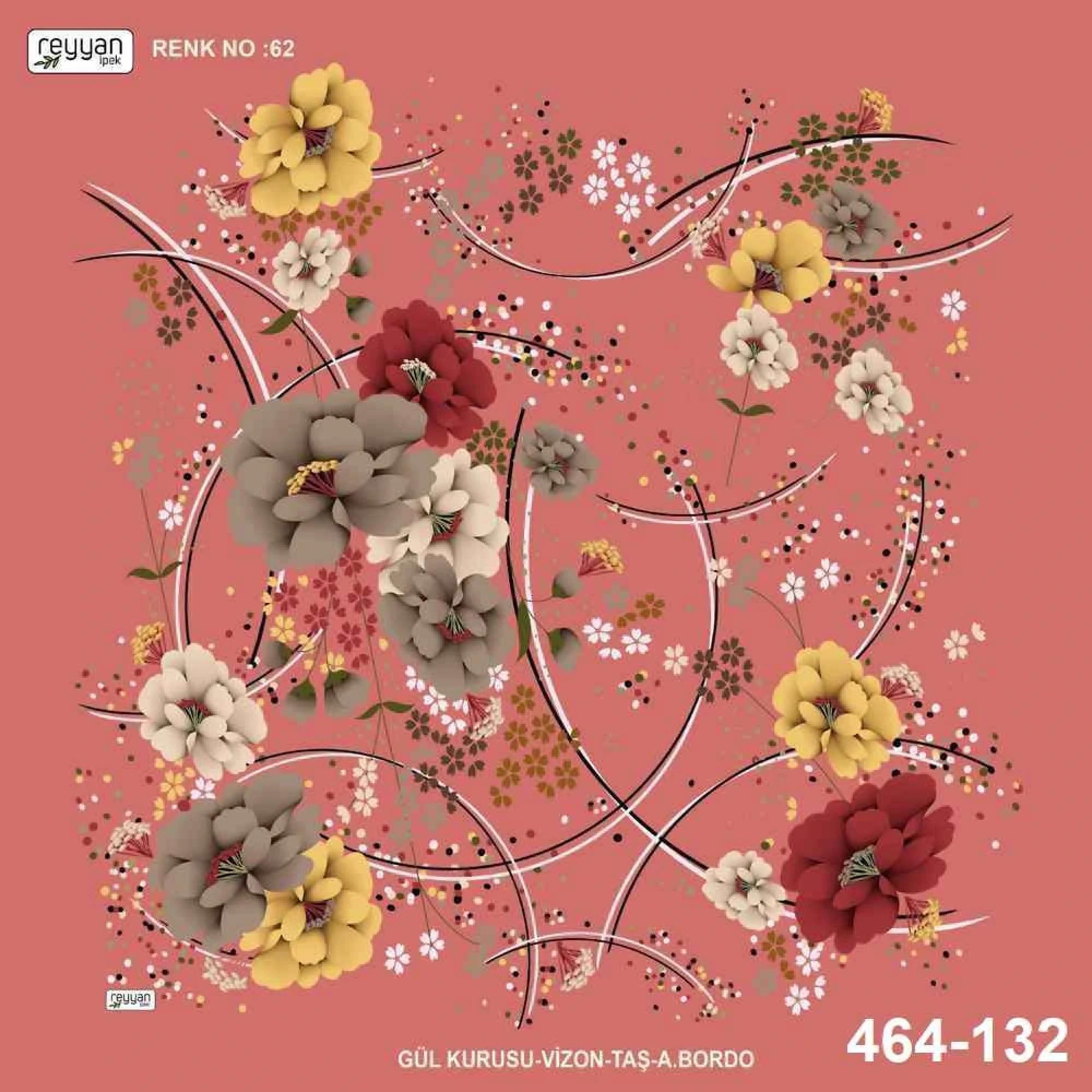 Reyyan İpek Desenli Oyalık Yazma 464-132