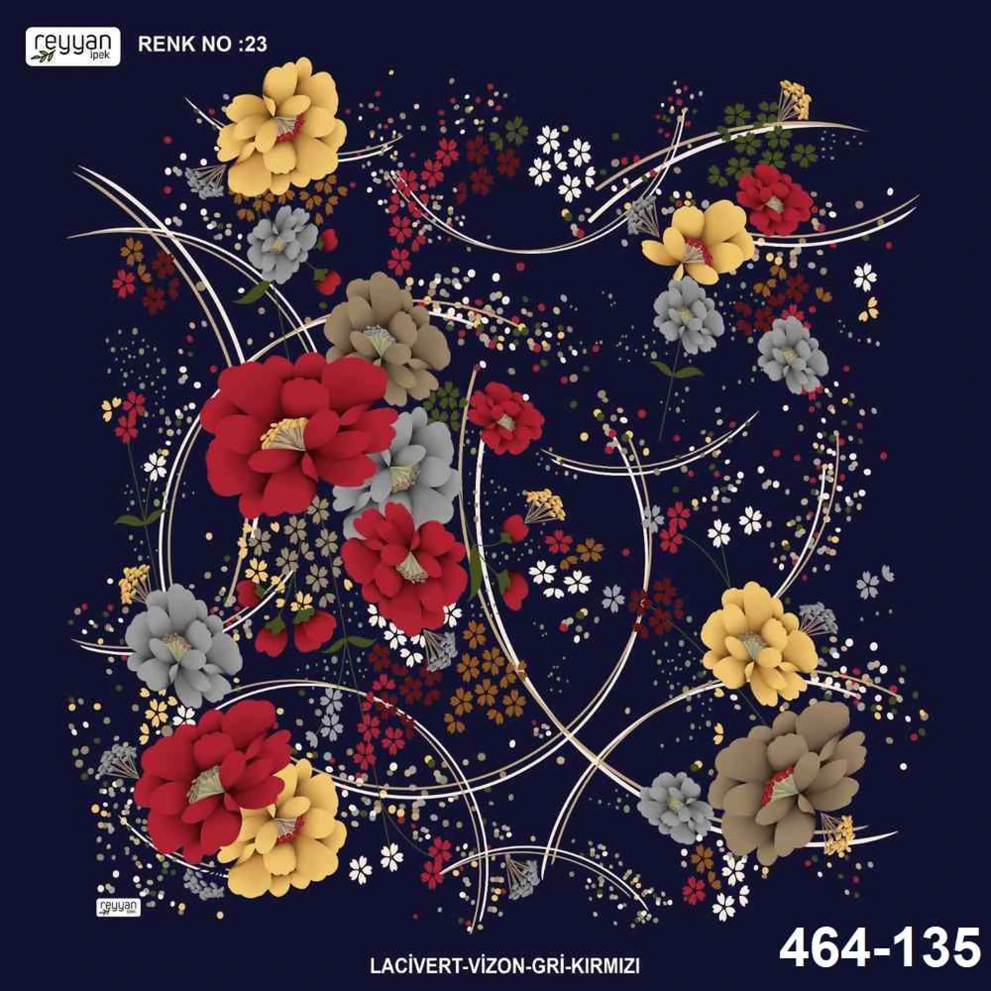 Reyyan İpek Desenli Oyalık Yazma 464-135